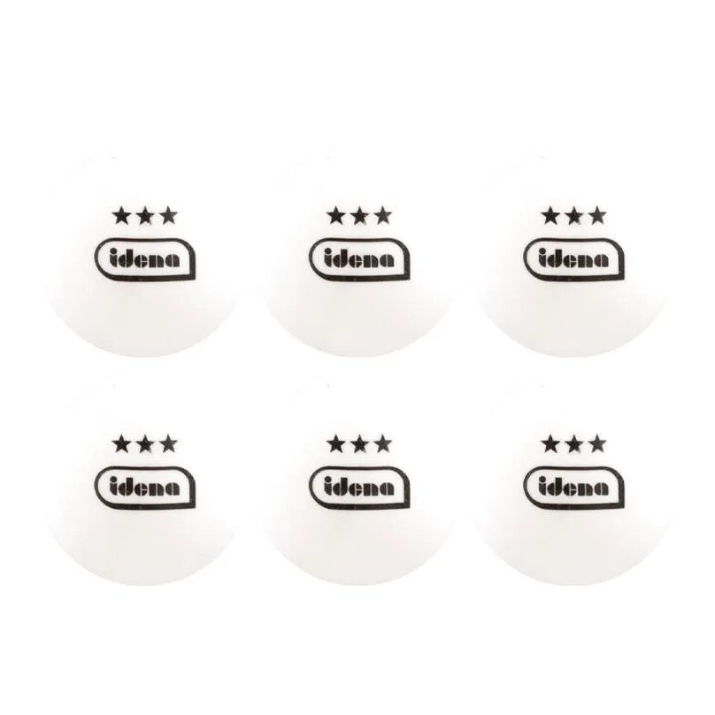 Idena 7440022 Palle da Tennis da Tavolo 3 Stelle, 40 mm, Bianco, 6 Pezzi - immagine 3
