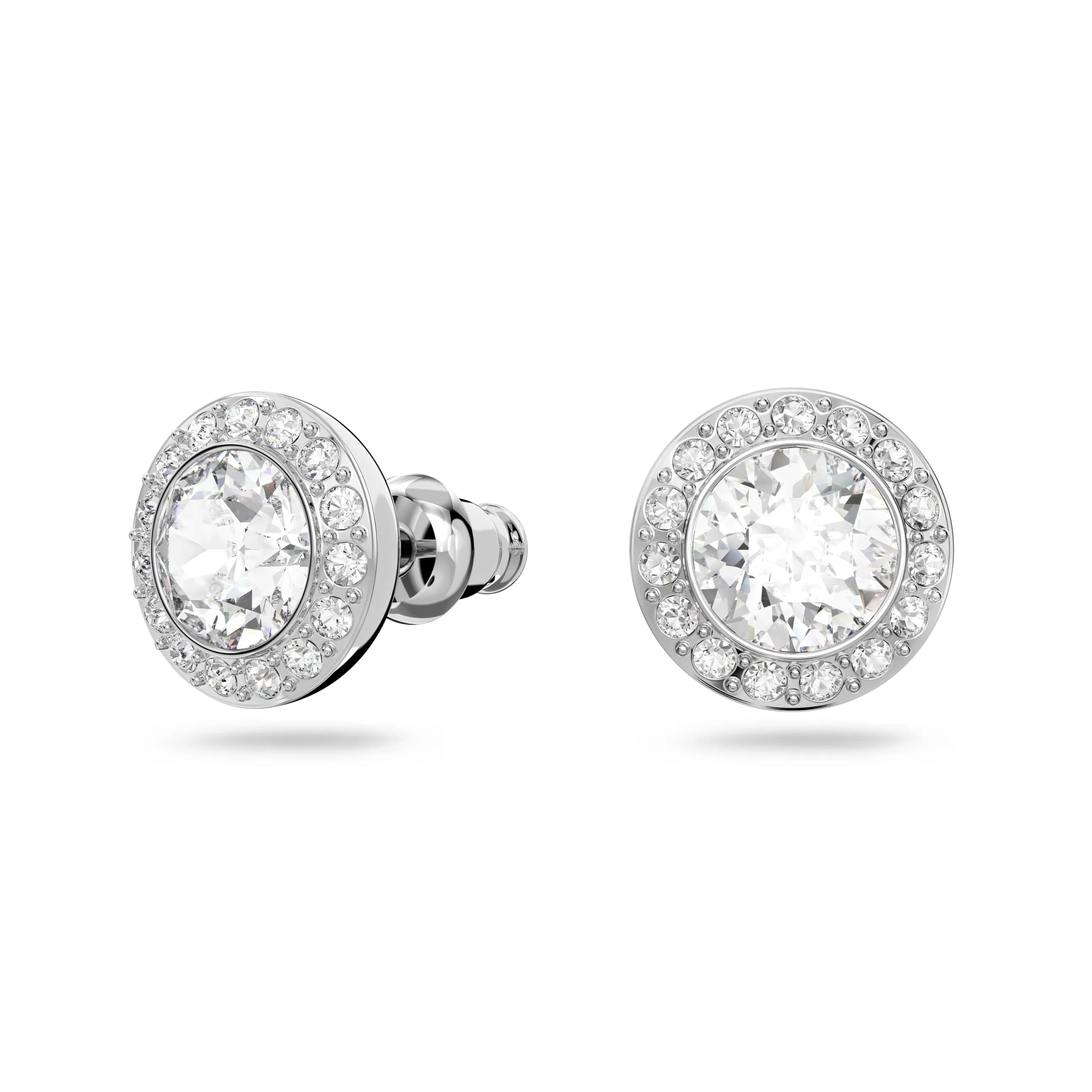 Swarovski Angelic Orecchini a lobo, Taglio Round, Bianchi, Placcato rodio - immagine 2