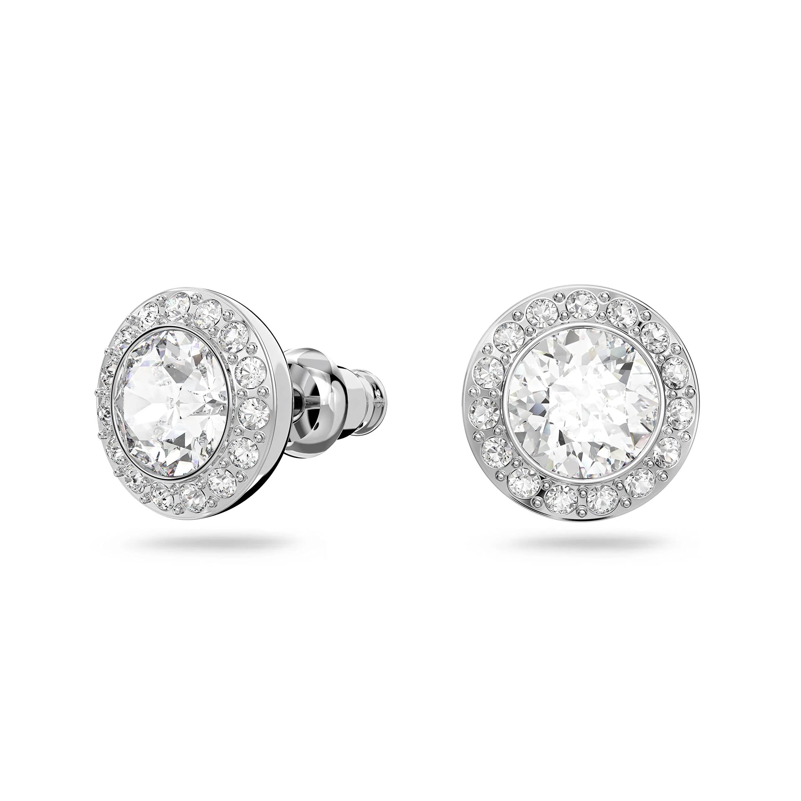 Swarovski Angelic Orecchini a lobo, Taglio Round, Bianchi, Placcato rodio - immagine 6