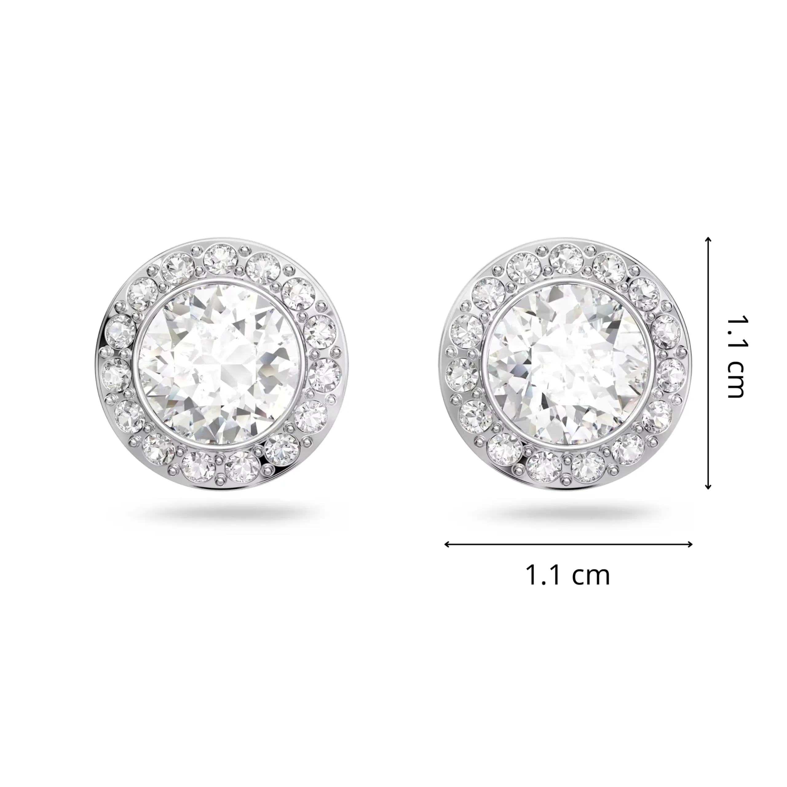 Swarovski Angelic Orecchini a lobo, Taglio Round, Bianchi, Placcato rodio - immagine 8