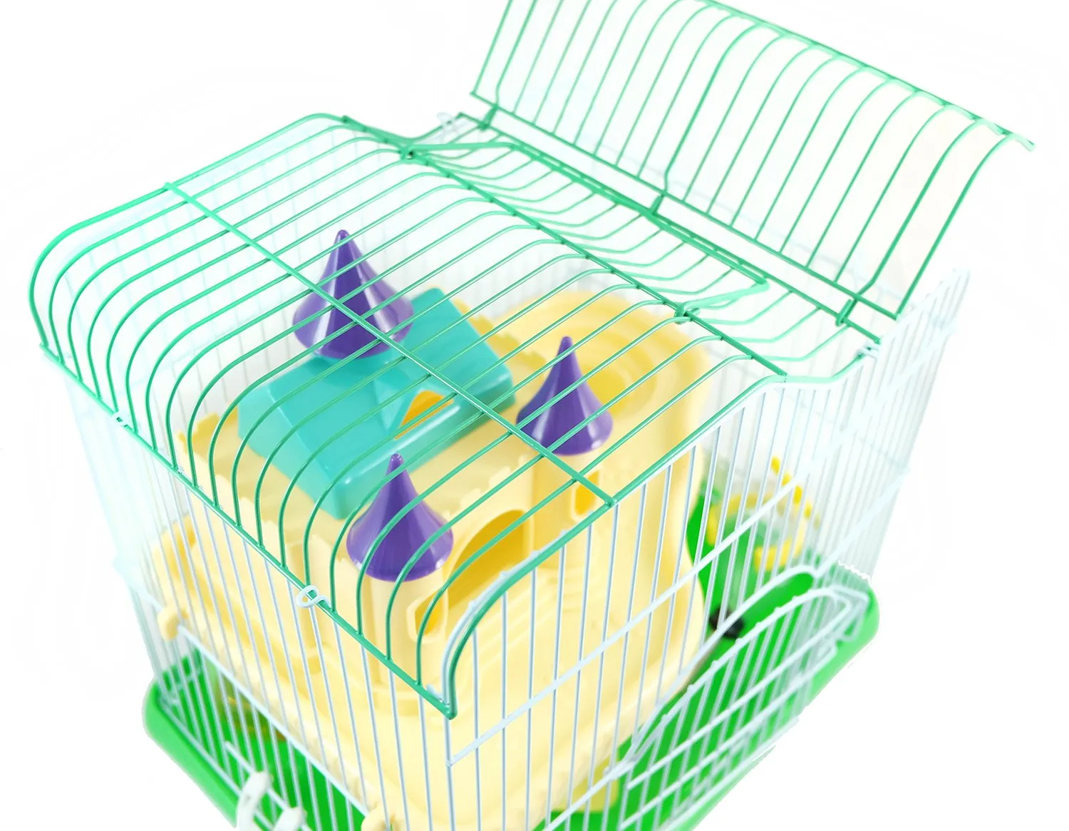 BPS Gabbia per criceto con scala, tunnel e casetta, 28 x 21 x 31 cm, mod. BPS-1340 - immagine 2