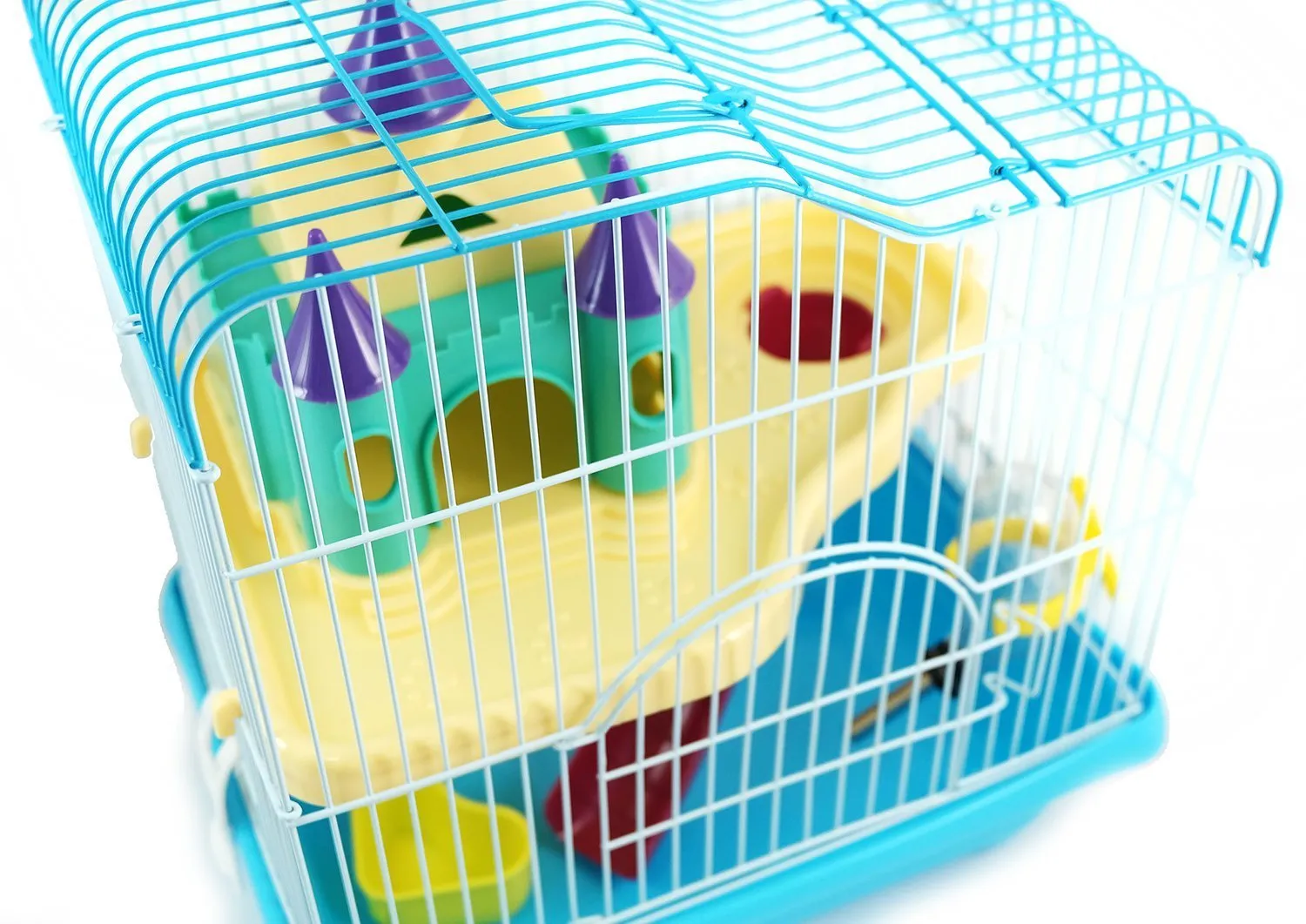 BPS Hamster Chalet Cage with Tunnel Ladder, 28 x 21 x 31 cm, BPS-1340AA - immagine 2