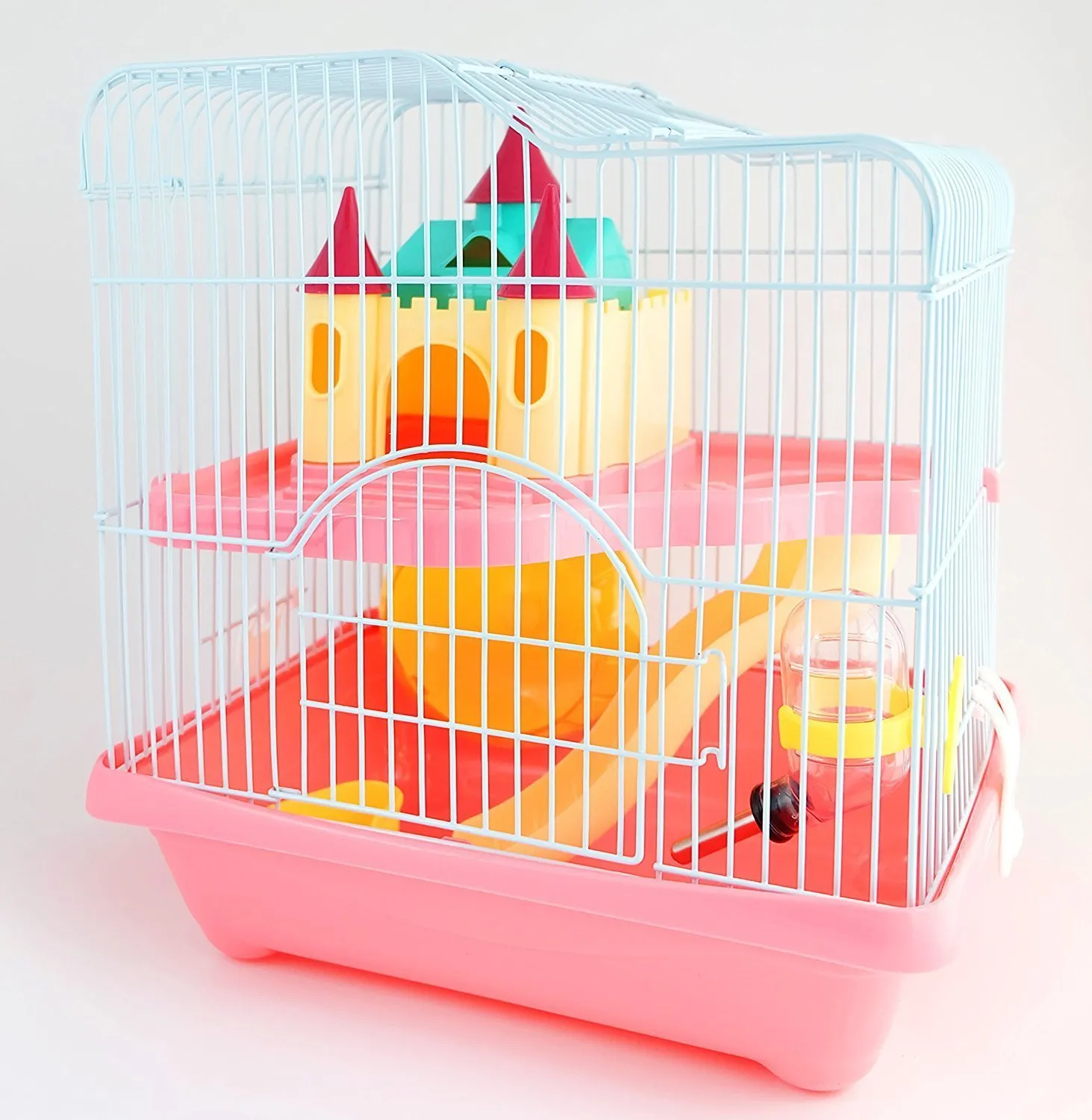 BPS Hamster Chalet Cage with Tunnel Ladder, 28 x 21 x 31 cm, BPS-1340AA - immagine 3