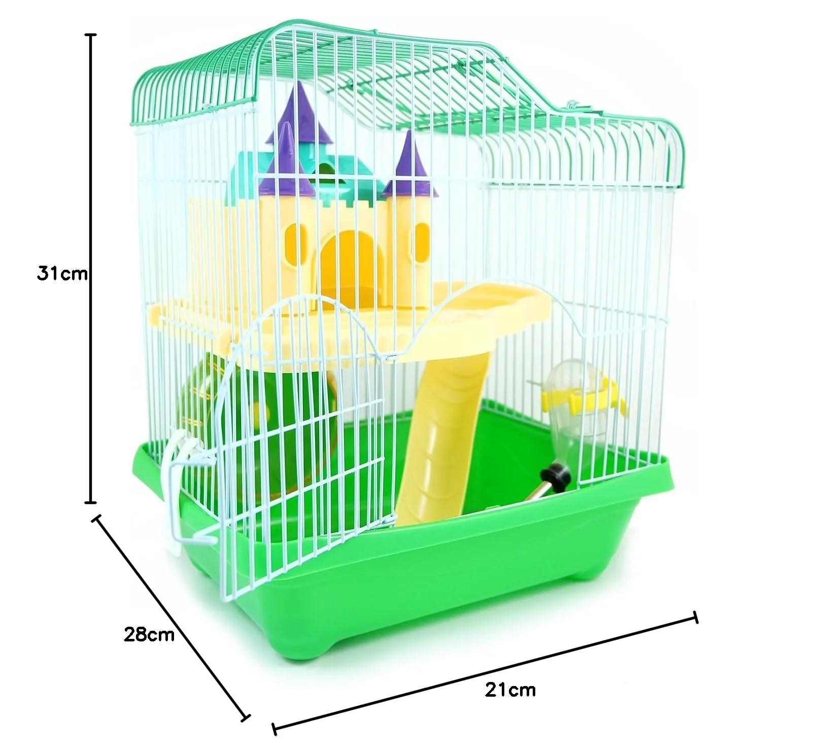 BPS Hamster Chalet Cage with Tunnel Ladder, 28 x 21 x 31 cm, BPS-1340AA - immagine 7