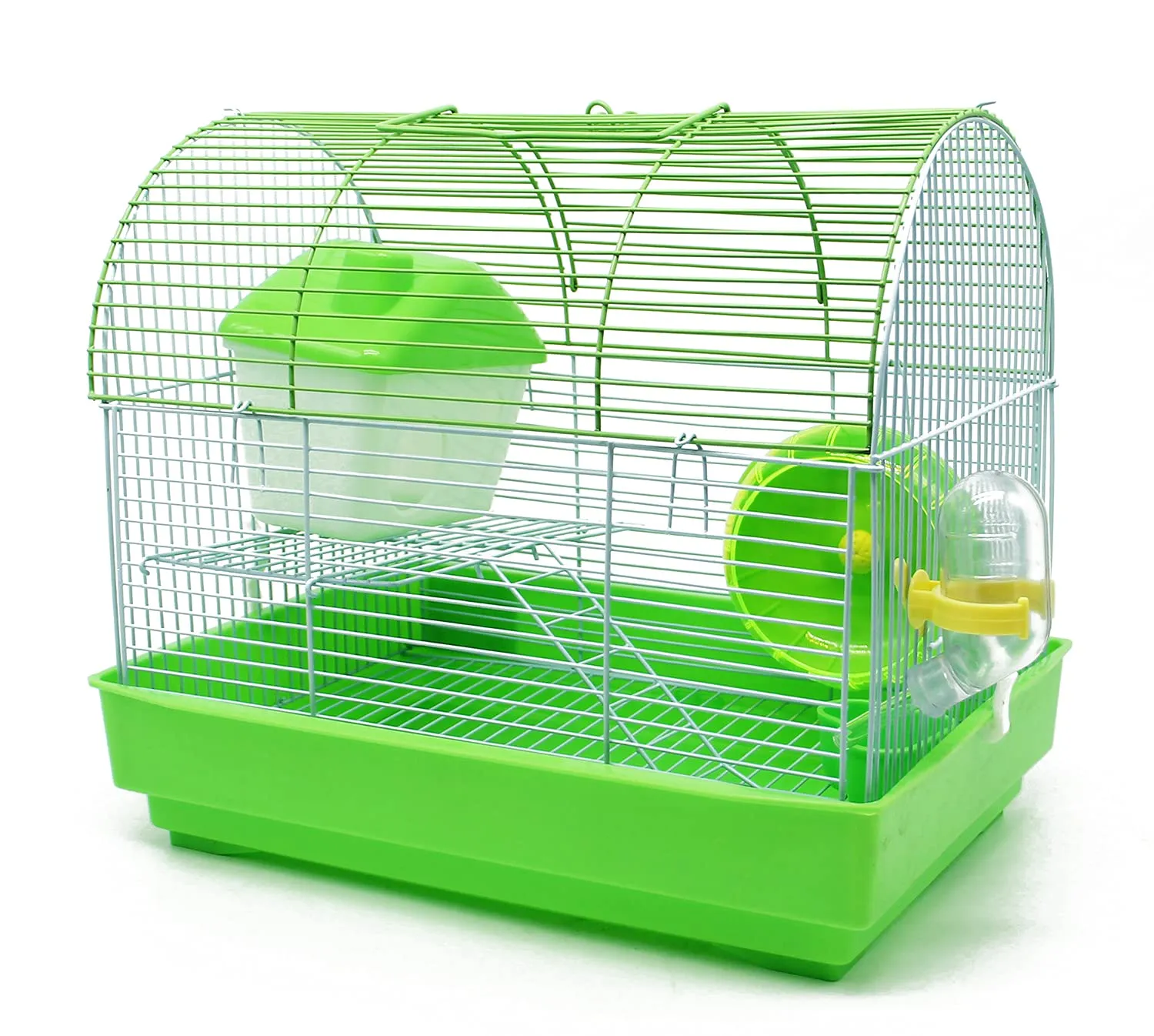 BPS BPS-1174 Gabbia per criceti con mangiatoia, abbeveratoio e ruote, 34 x 23,5 x 29 cm - immagine 1