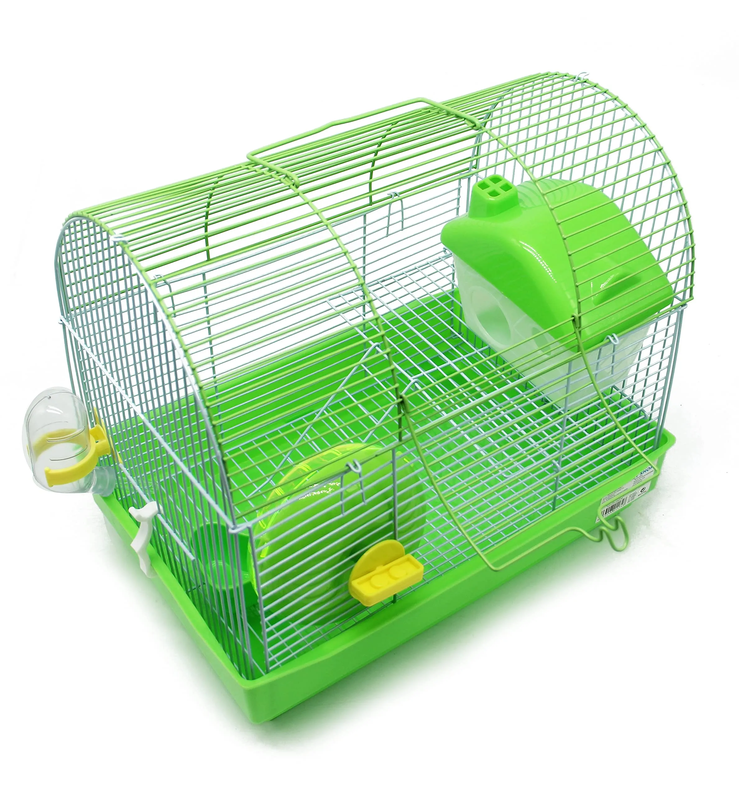 BPS BPS-1174 Gabbia per criceti con mangiatoia, abbeveratoio e ruote, 34 x 23,5 x 29 cm - immagine 4