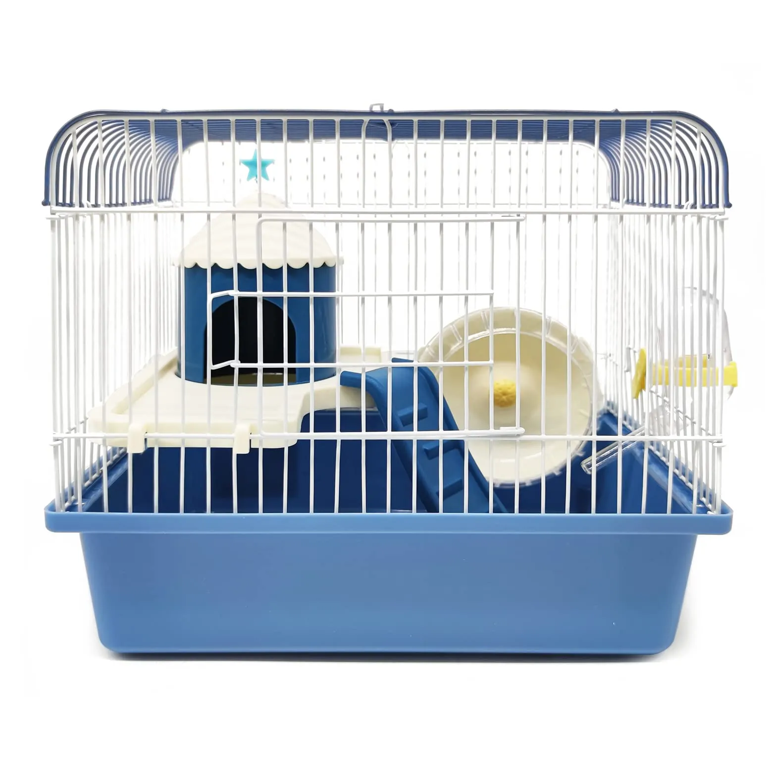 BPS BPS-1381 Mini Gabbia per Criceti con Mangiatoia, Abbeveratoio e Ruota, 27 x 20 x 24 cm, Colore Casuale - immagine 1