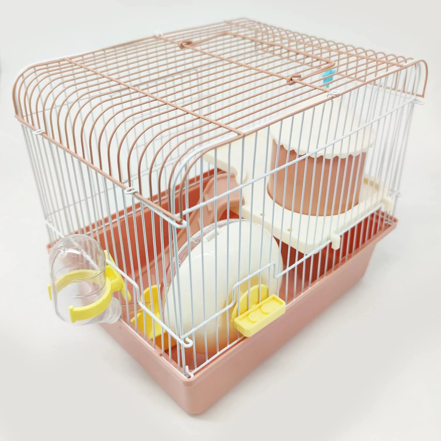 BPS BPS-1381 Mini Gabbia per Criceti con Mangiatoia, Abbeveratoio e Ruota, 27 x 20 x 24 cm, Colore Casuale - immagine 5