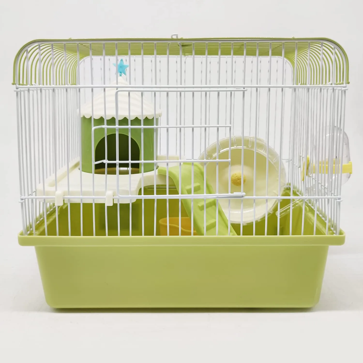BPS BPS-1381 Mini Gabbia per Criceti con Mangiatoia, Abbeveratoio e Ruota, 27 x 20 x 24 cm, Colore Casuale - immagine 6