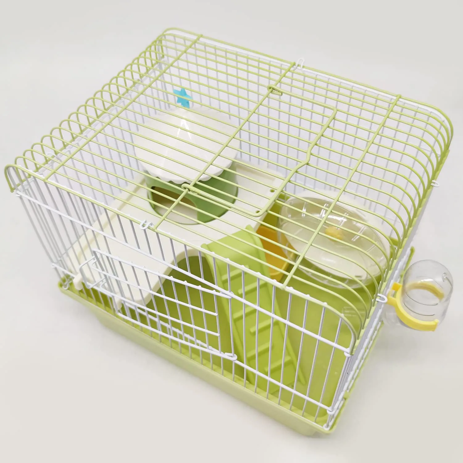BPS BPS-1381 Mini Gabbia per Criceti con Mangiatoia, Abbeveratoio e Ruota, 27 x 20 x 24 cm, Colore Casuale - immagine 7