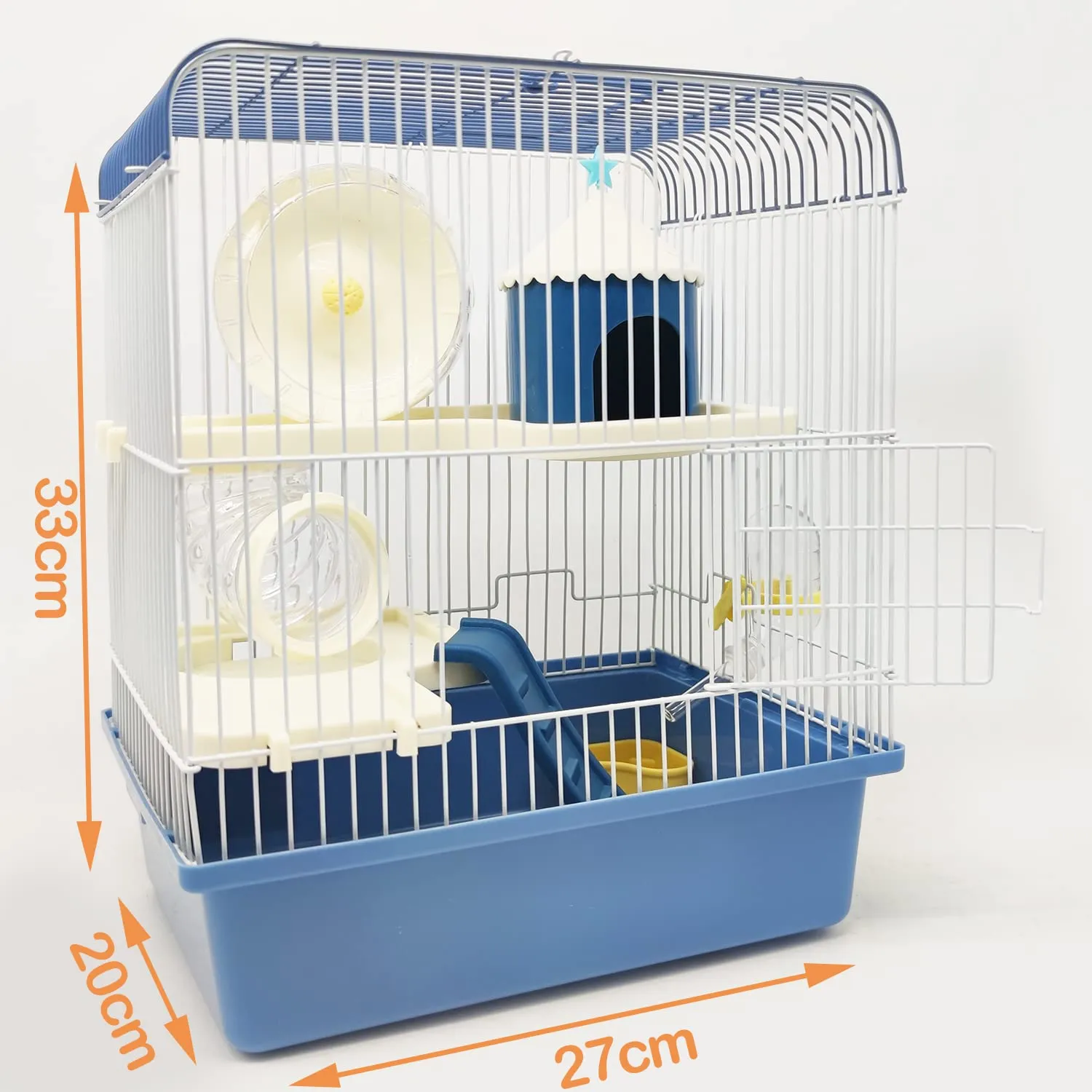 BPS Gabbia per criceto con mangiatoia, abbeveratoio, ruota e tunnel, modello BPS-1382 - immagine 3