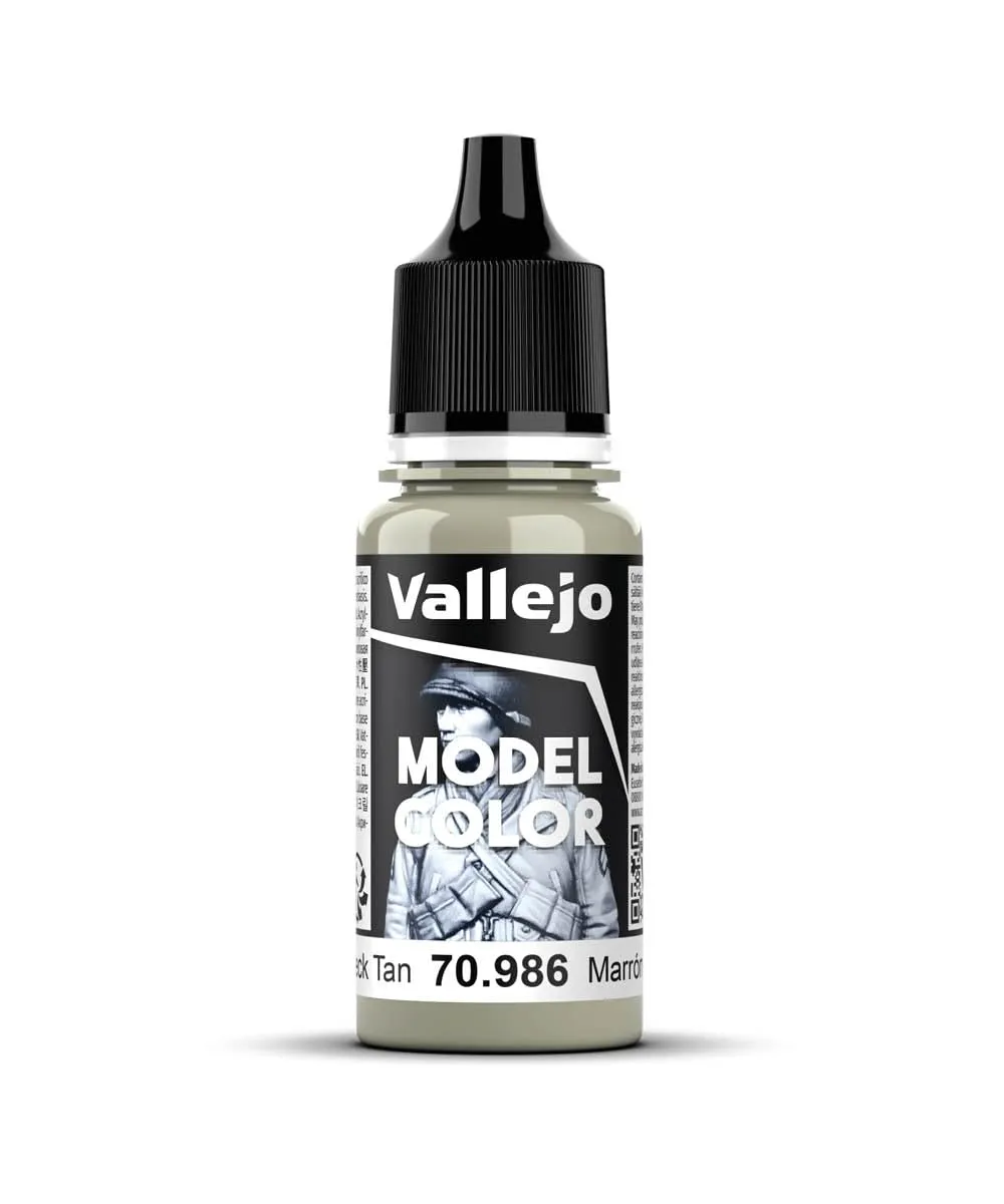 Vallejo Model Color Acrylic Gray (Deck Tan) 18 ml, Matte Finish, 986 - immagine 1