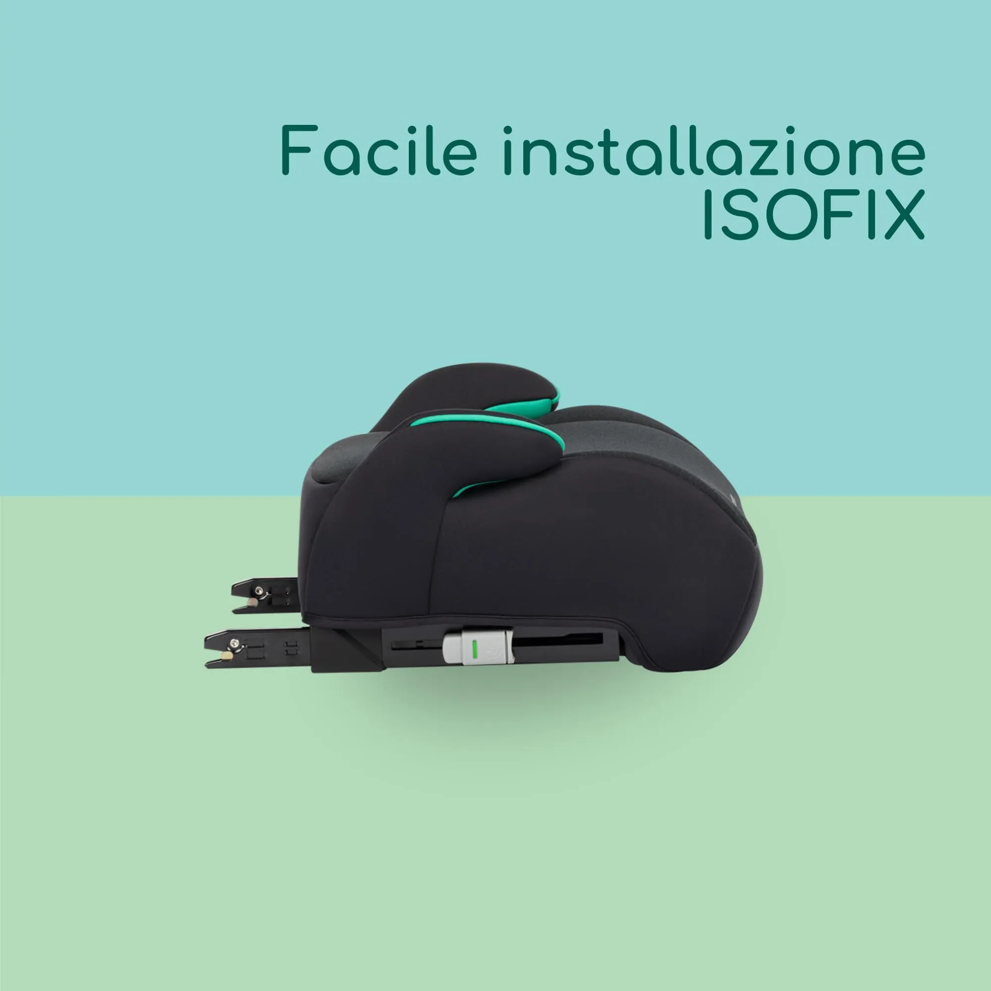 Bebeconfort Manga i-Fix Rialzo Auto Isofix Gruppo 3, 128-150 cm, 22-36 kg, Tinted Black - immagine 3