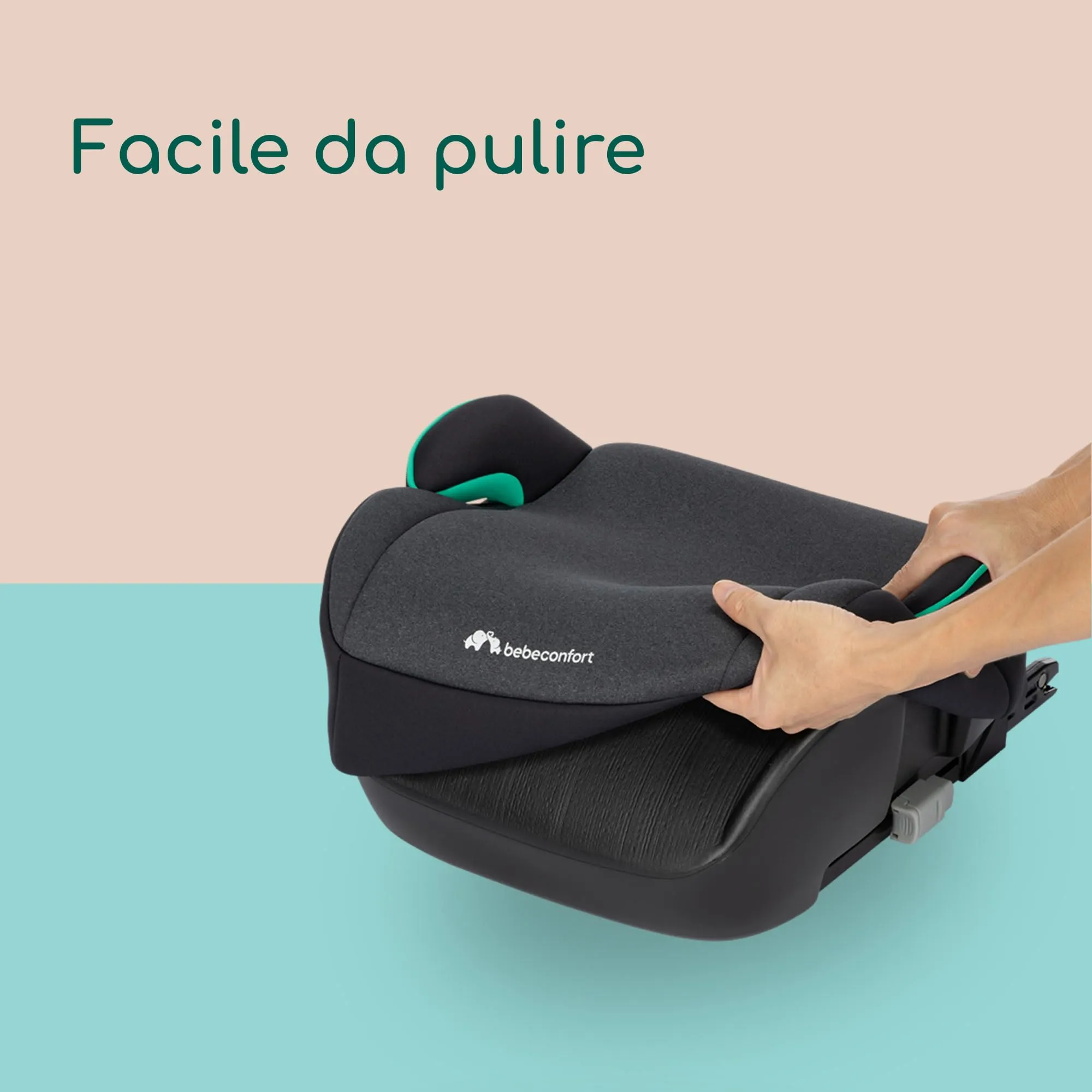 Bebeconfort Manga i-Fix Rialzo Auto Isofix Gruppo 3, 128-150 cm, 22-36 kg, Tinted Black - immagine 7
