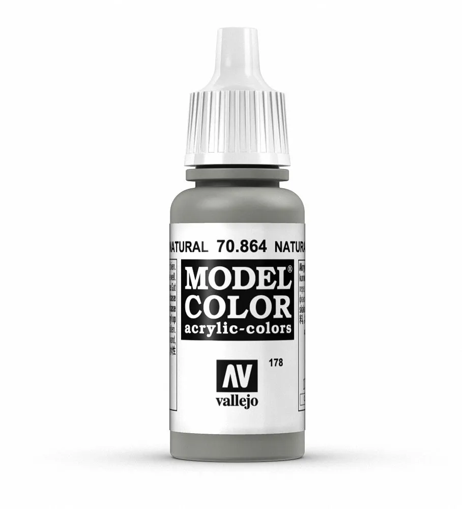 Vallejo 70.864 Acrylic Matte Paint, Metallic Natural Steel, 17 ml - immagine 1