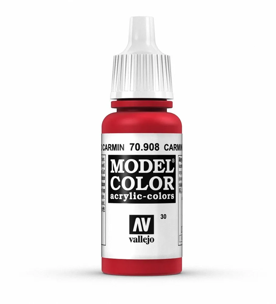 Vallejo 908 Acrylic Model Color Carmine Rosso 17 ml - immagine 1