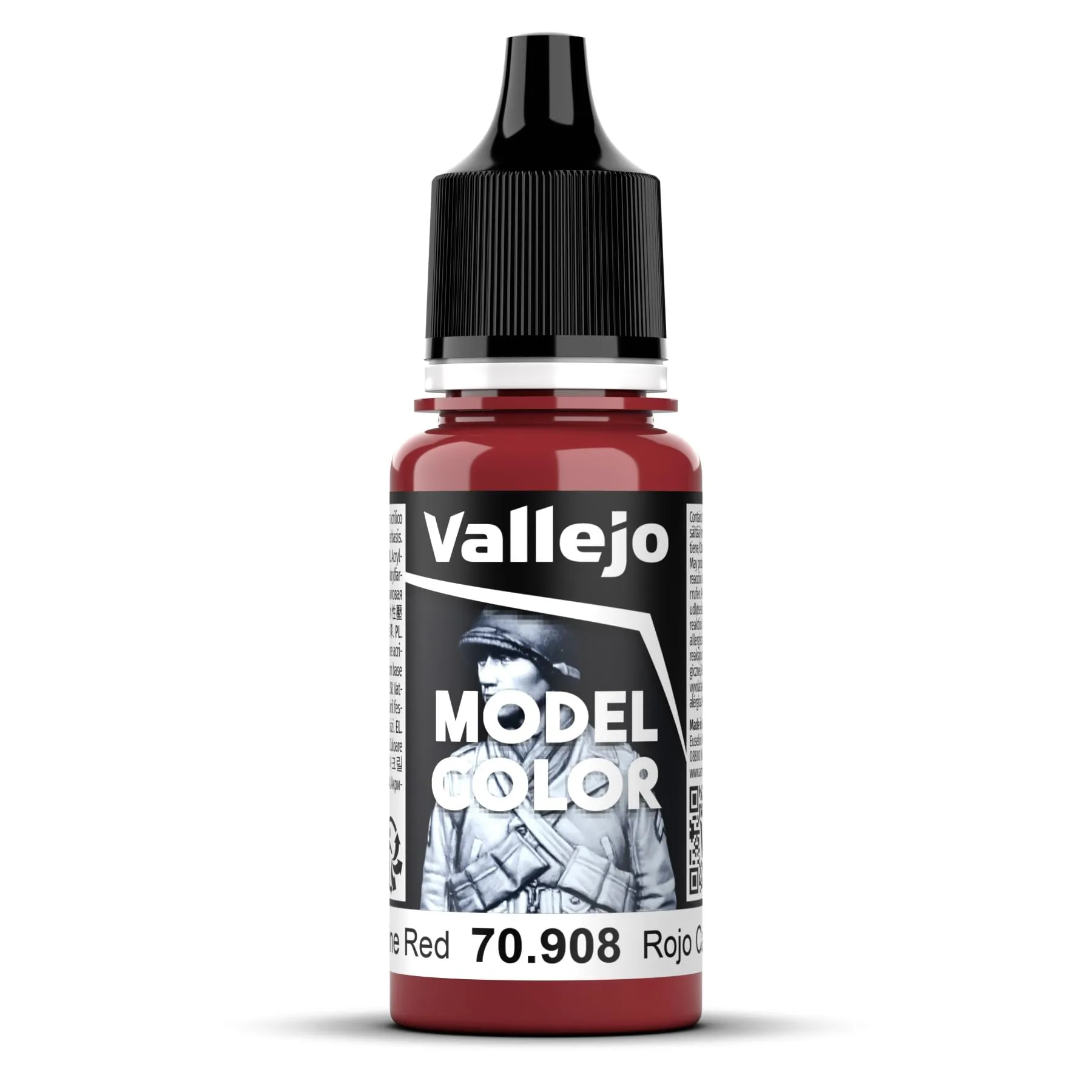 Vallejo 908 Acrylic Model Color Carmine Rosso 17 ml - immagine 2