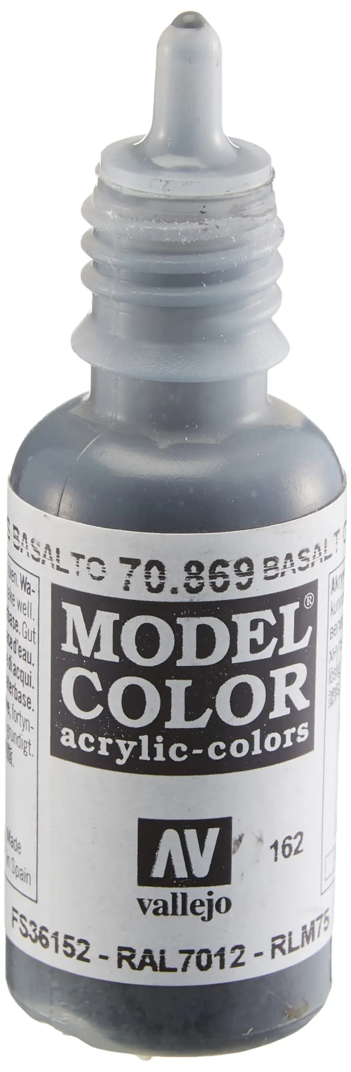 Vallejo 70.869 Model Color Acrylic Paint, Basalt Grey, 17 ml - immagine 4
