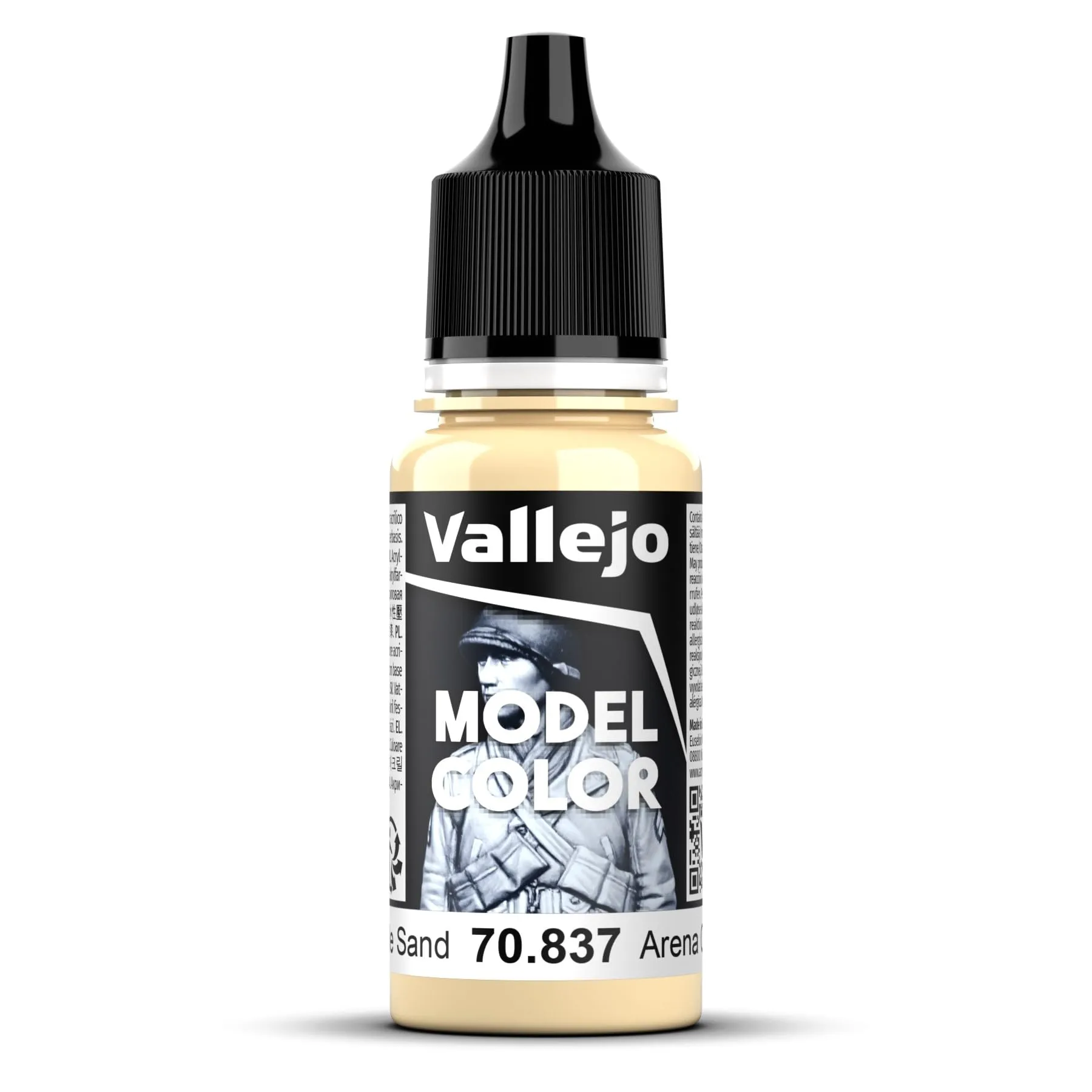 Vallejo 70.837 Acrylic Matte Color, Beige (Pale Sand), 17 ml - immagine 2