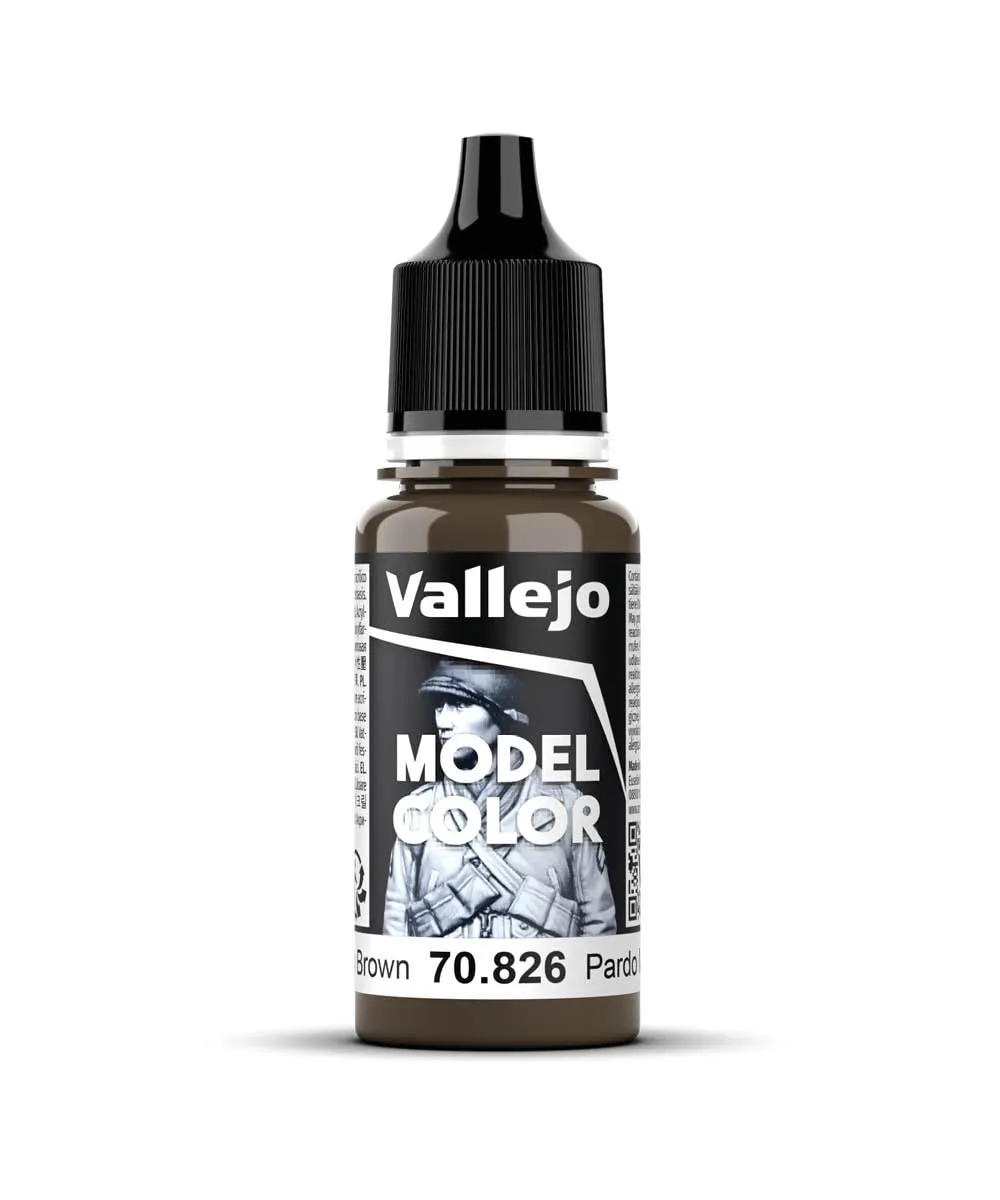 Vallejo Model Color German Camouflage Med Brown Acrylic Paint, 18 ml, Matte Finish, 826 - immagine 1