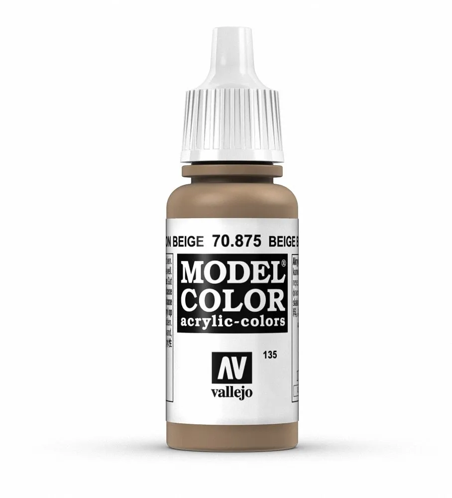 Vallejo 70.875 Acrylic Matte Color, Beige Brown, 17 ml - immagine 1