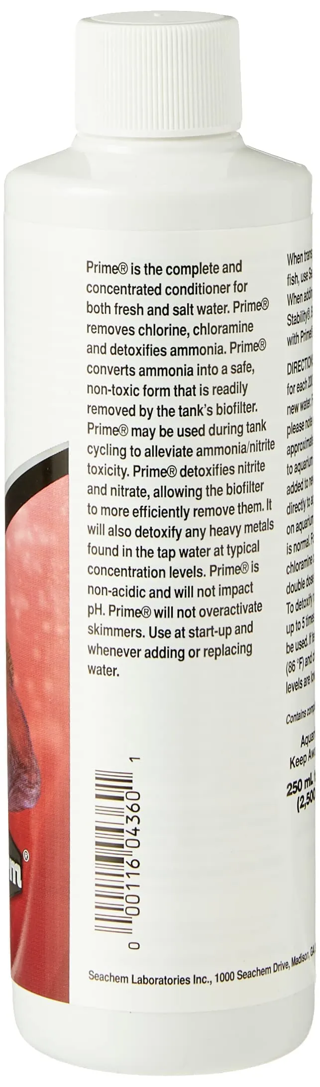 Seachem Prime Biocondizionatore per Acqua Dolce e Marina, 250 ml - immagine 3