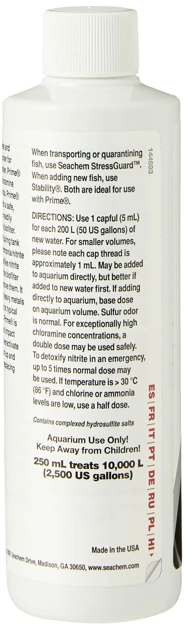 Seachem Prime Biocondizionatore per Acqua Dolce e Marina, 250 ml - immagine 4