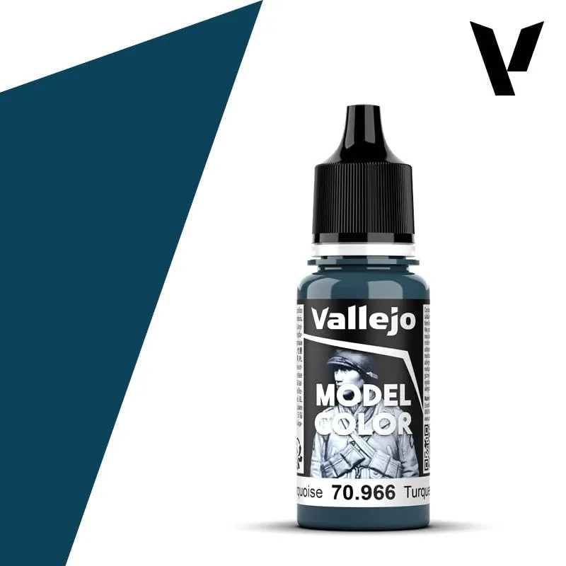 Vallejo 70.966 Acrylic Opaque Color, Turquoise, 17 ml - immagine 4