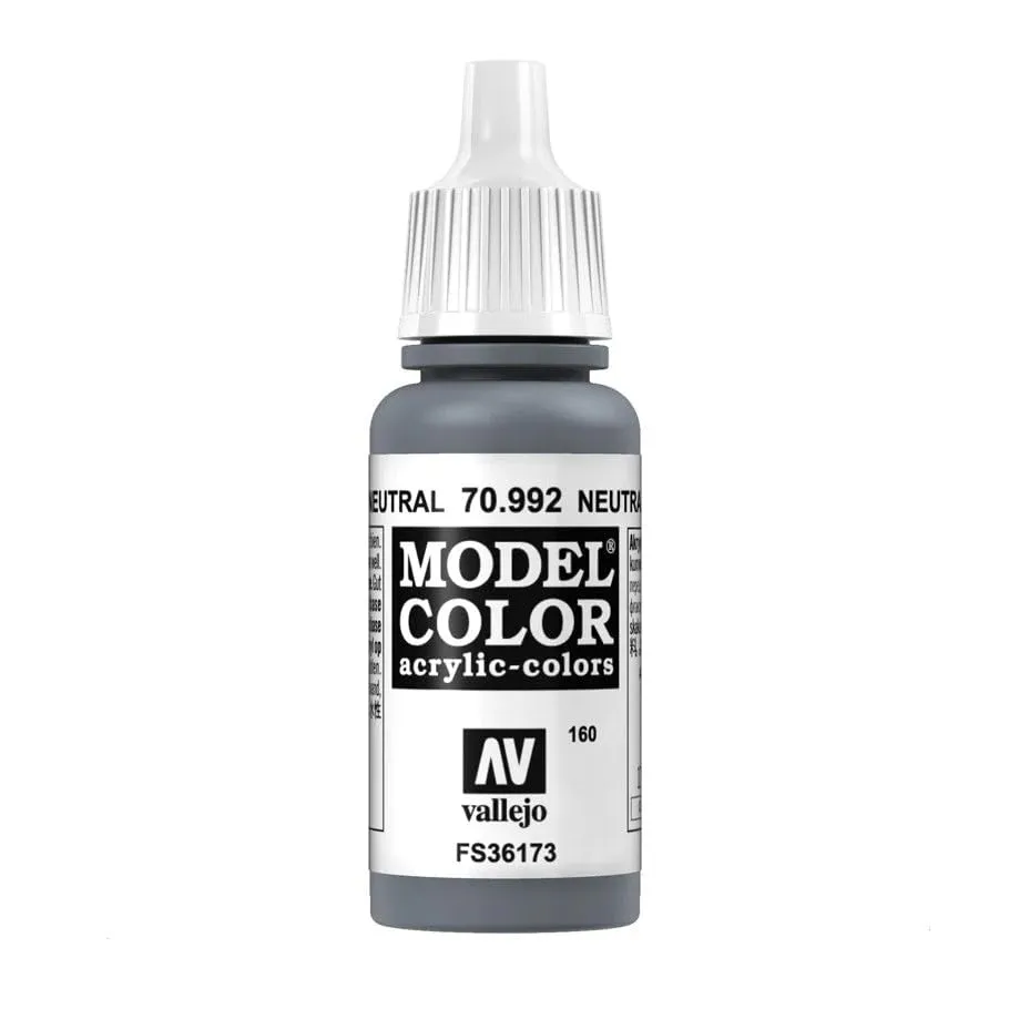 Vallejo 70.992 Model Color Acrylic Paint, Neutral Grey, 17 ml - immagine 2