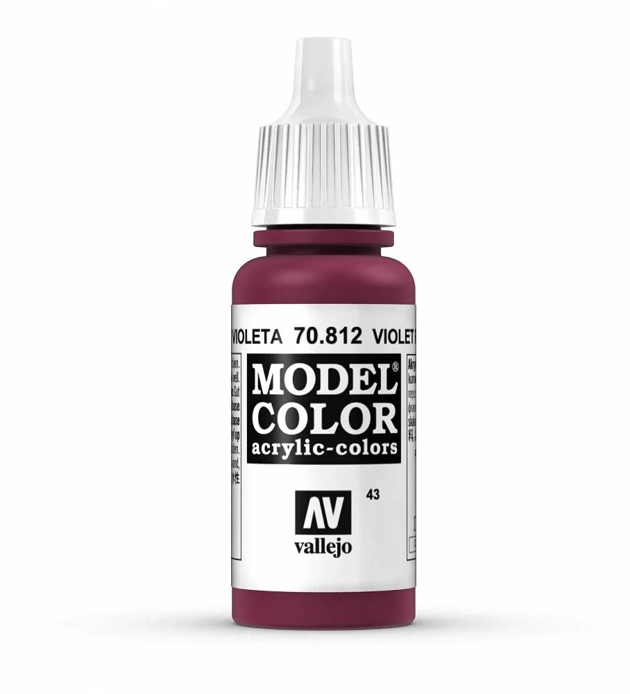 Vallejo 70.812 Model Color Acrylic Paint, Violet Red, 17 ml - immagine 1