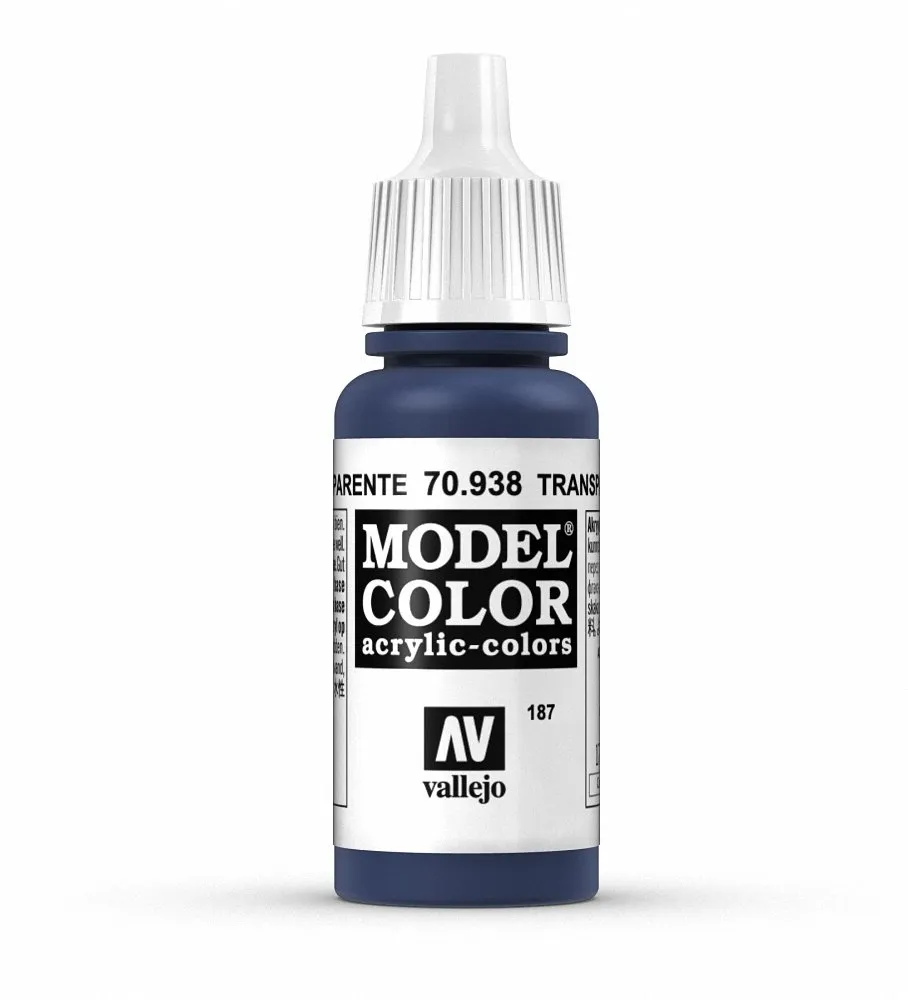 Vallejo 70.938 Colore Acrilico Opaco Blu Trasparente (Trans Blue), 17 ml - immagine 1