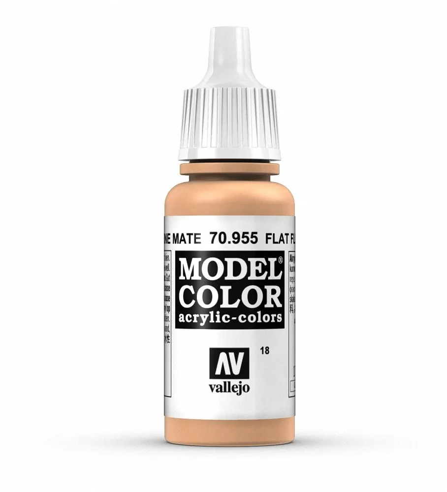 Vallejo 70.955 Model Color Acrylic Paint, Flat Flesh, 17 ml - immagine 1