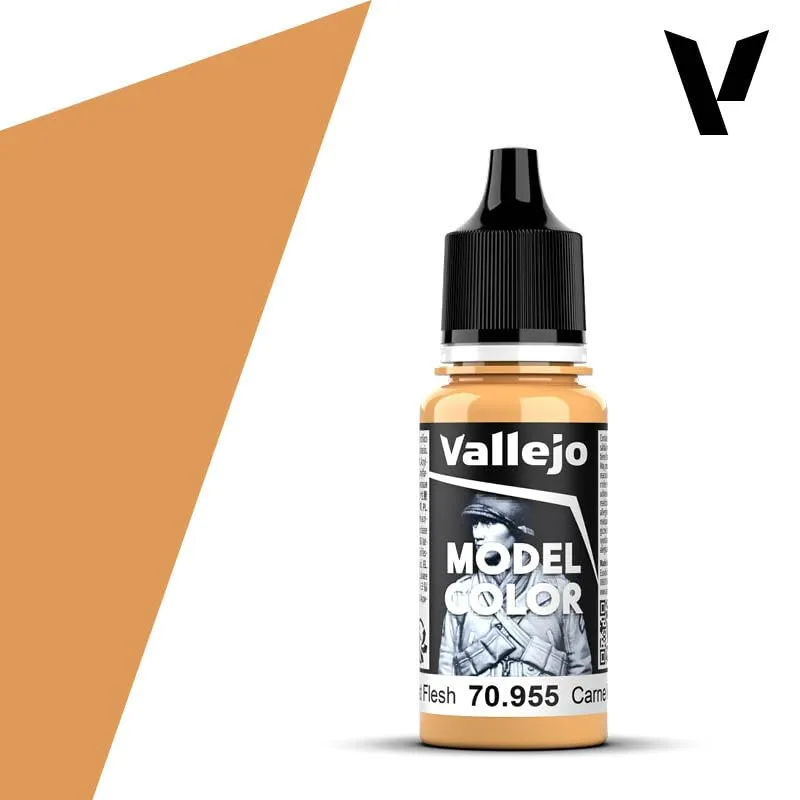 Vallejo 70.955 Model Color Acrylic Paint, Flat Flesh, 17 ml - immagine 3