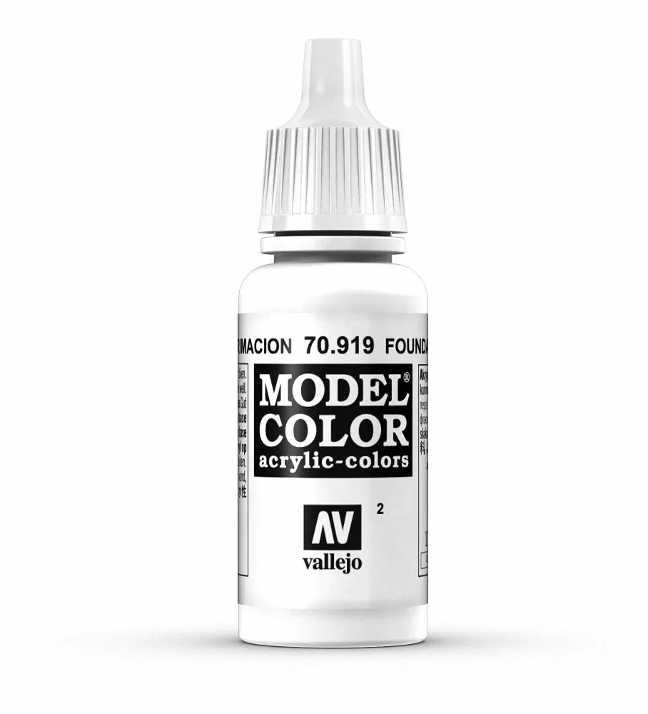 Vallejo 919 Model Color Acrylic Paint, 17 ml, Foundation White - immagine 1