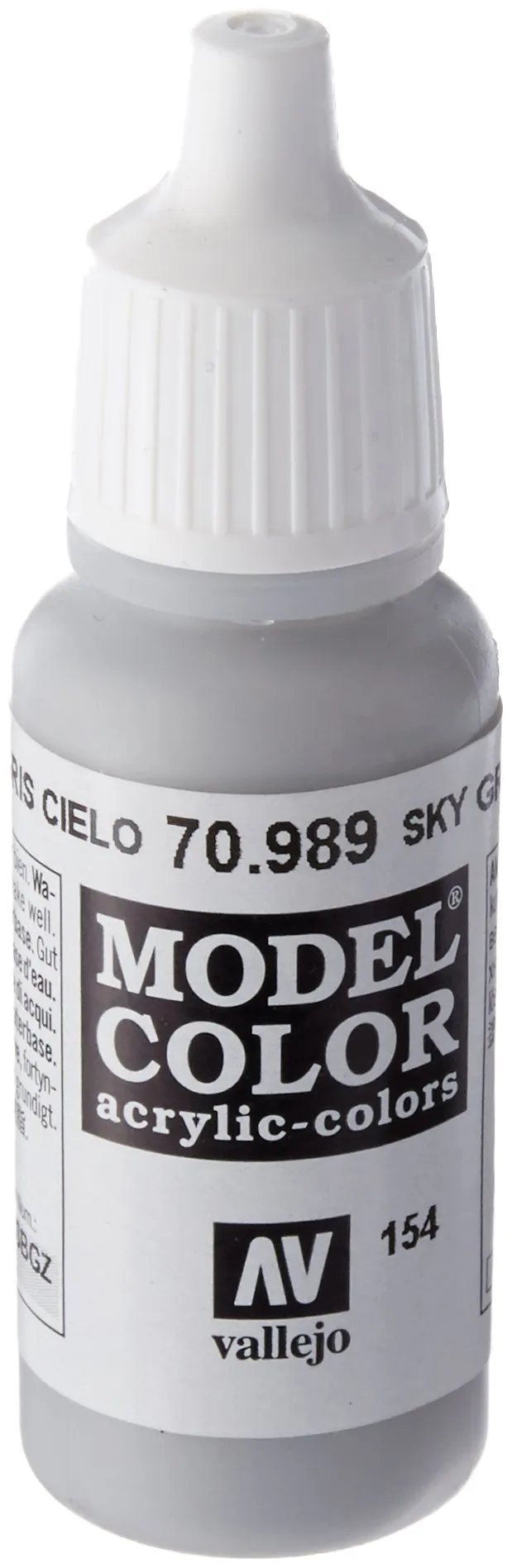 Vallejo 70.989 Colore Acrilico Opaco, Sky Grey, 17 ml - immagine 1