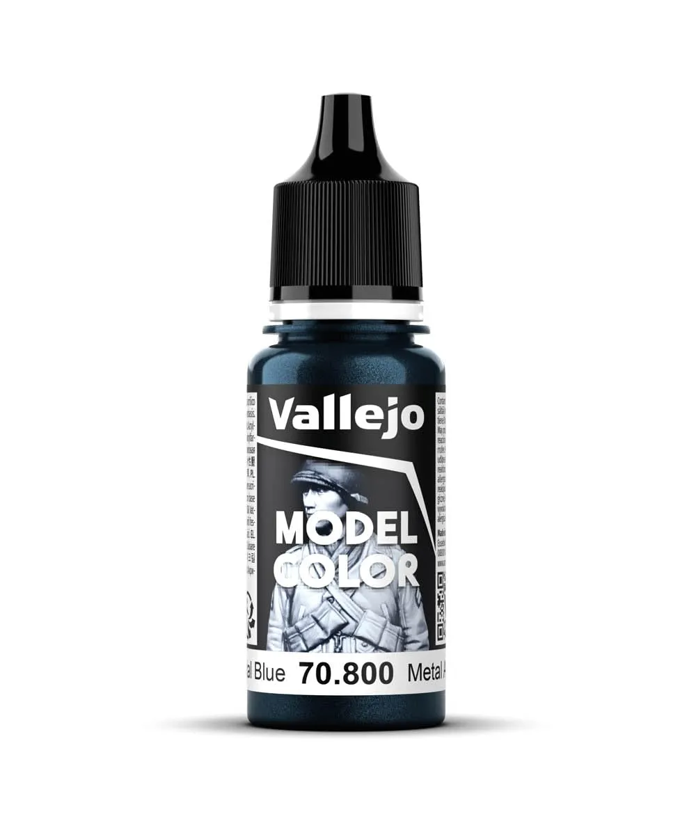 Vallejo 70.800 Acrylic Matte Color, Metallic Gunmetal Blue, 17 ml - immagine 1