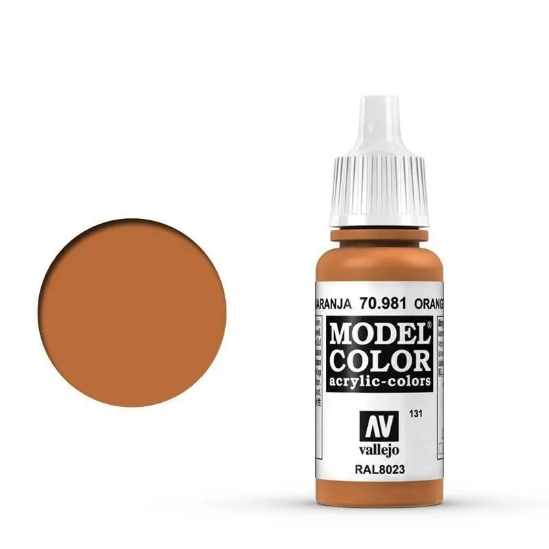 Vallejo 70.981 Acrylic Matte Color, Orange Brown, 17 ml - immagine 2