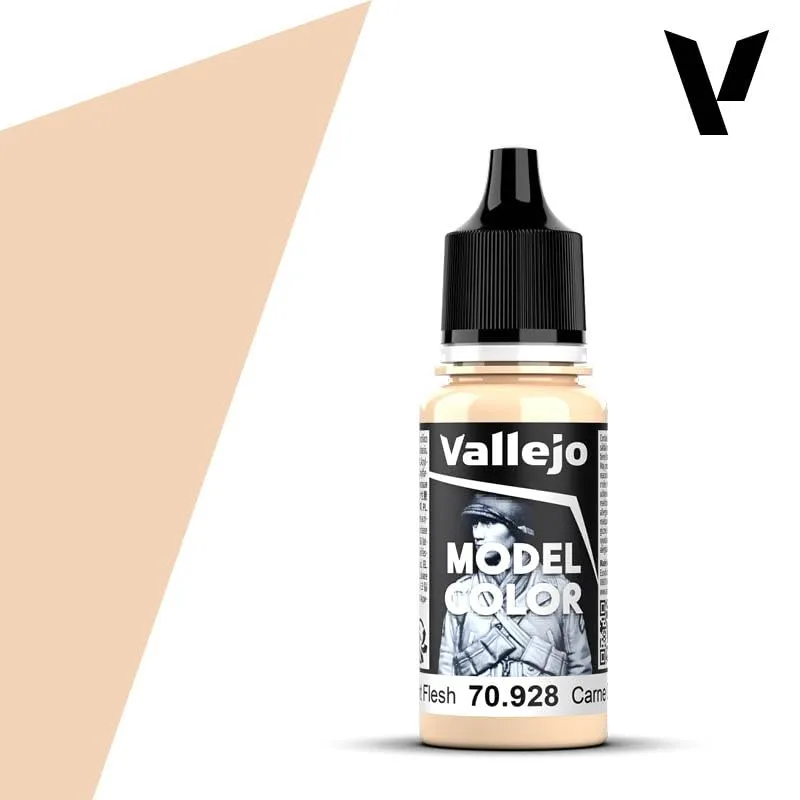 Vallejo 928 Model Color Acrylic Paint, 17 ml, Light Flesh - immagine 2