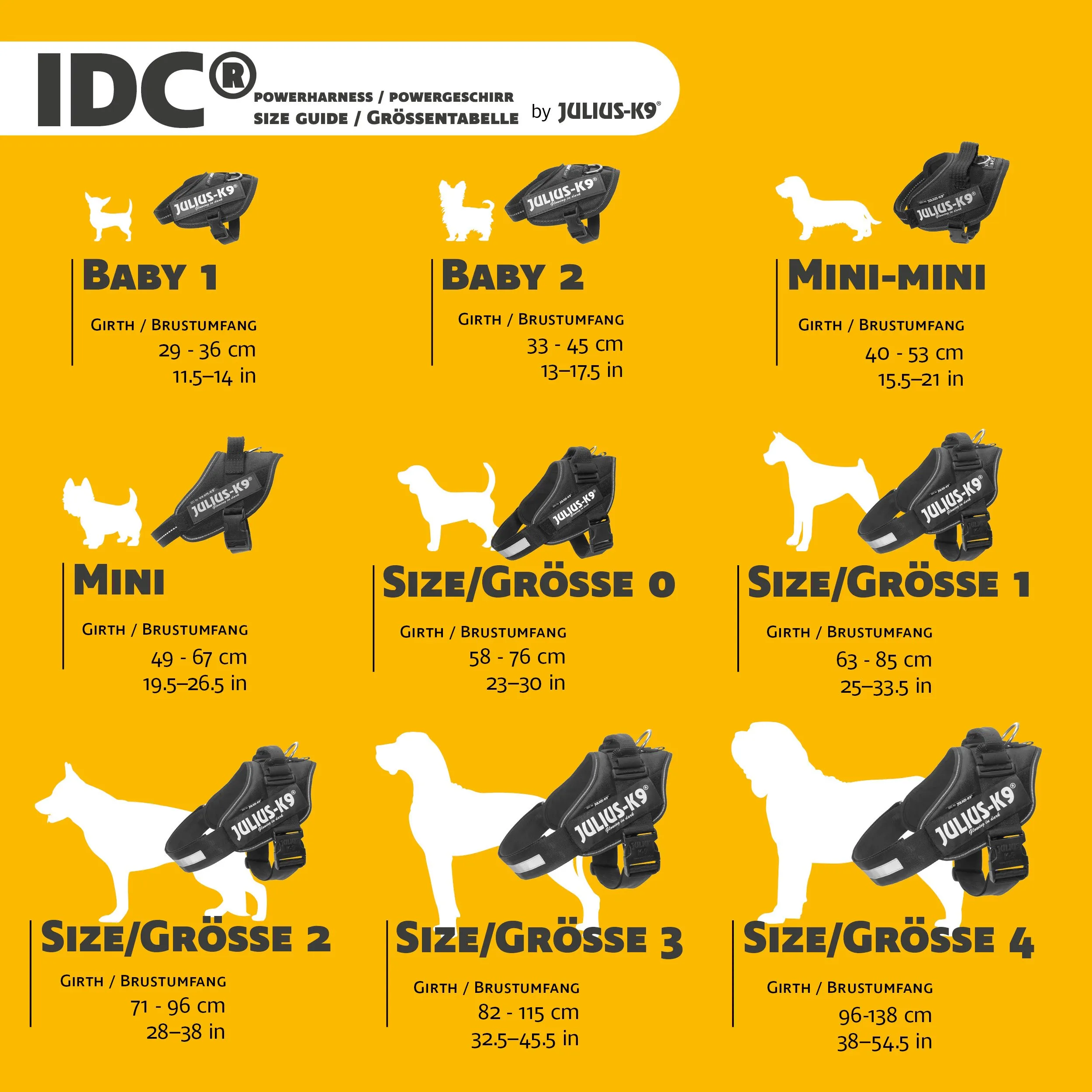 Julius-K9 Pettorina IDC Power, Taglia M/0, Nero - immagine 4