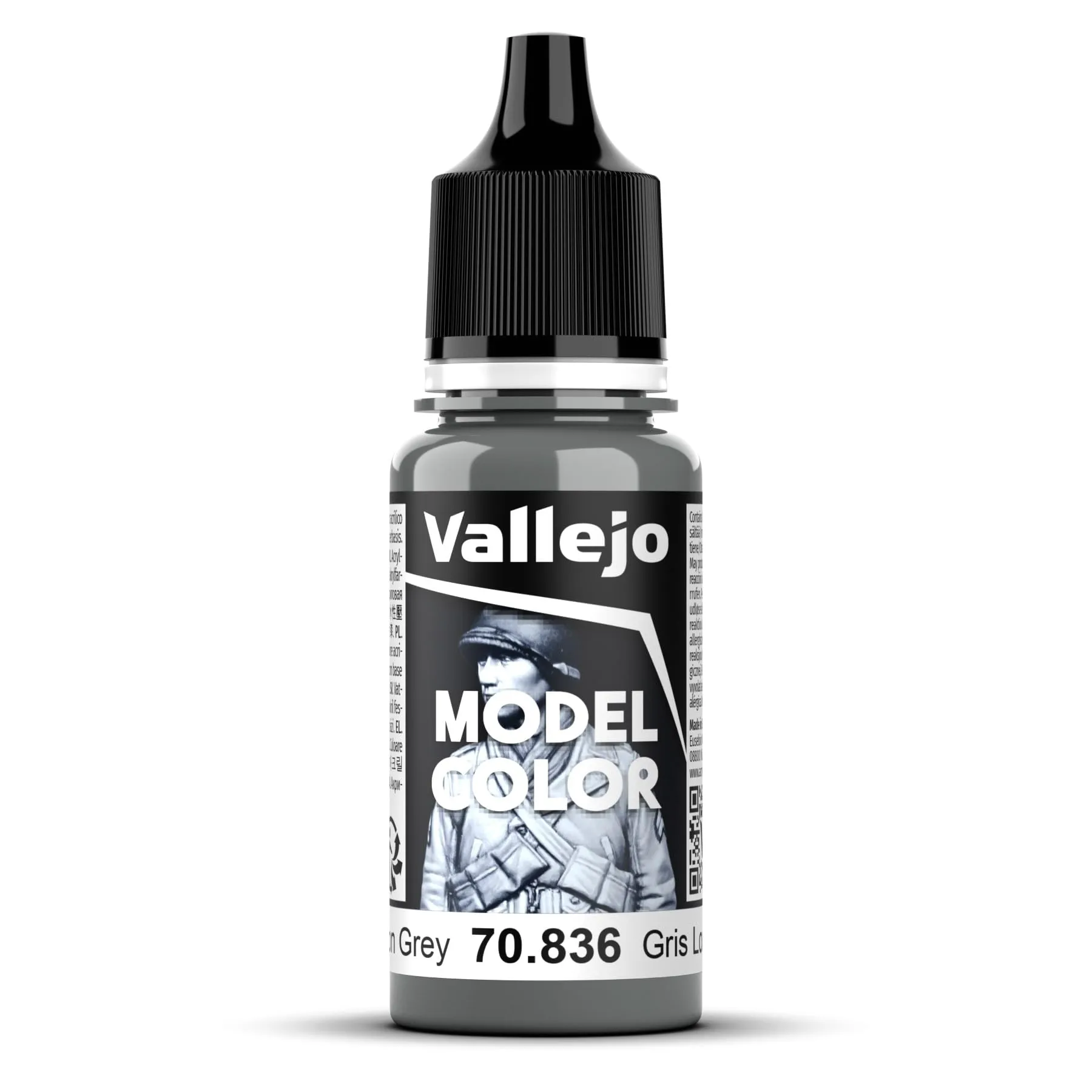 Vallejo 70.836 Acrylic Opaque Color, London Grey, 17 ml - immagine 2