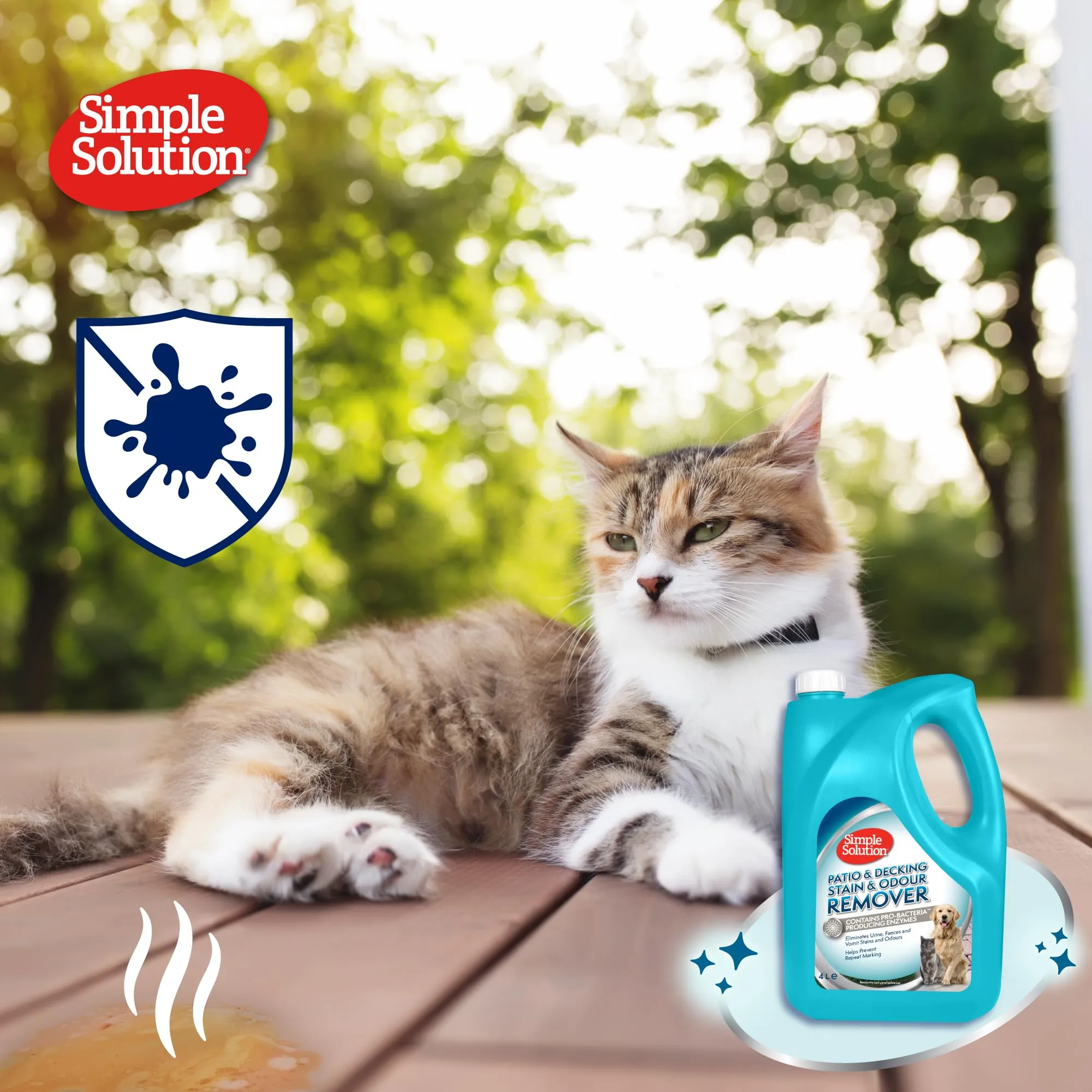 Simple Solution Elimina Macchie ed Odori per Patio e Pavimenti in Legno per Esterni, 4 Ltr - immagine 7