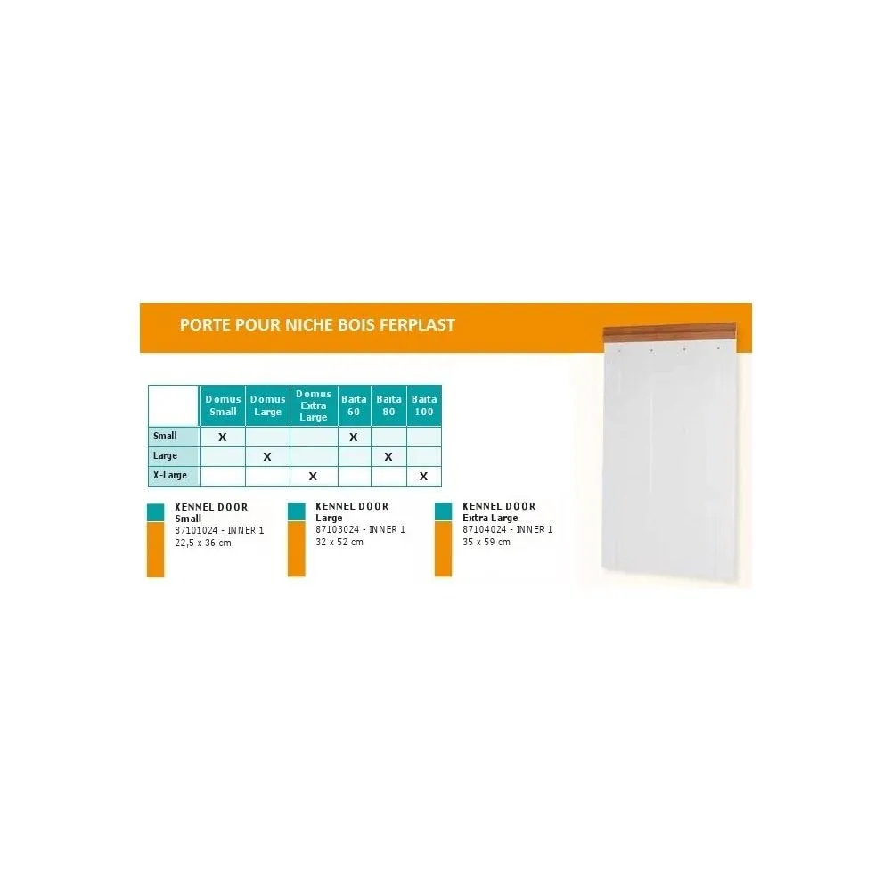 Ferplast Porta per Cuccia Domus Extra Large, Baita 100, Baita 120 e Canada 6, PVC Trasparente, 35 x 59 cm - immagine 4
