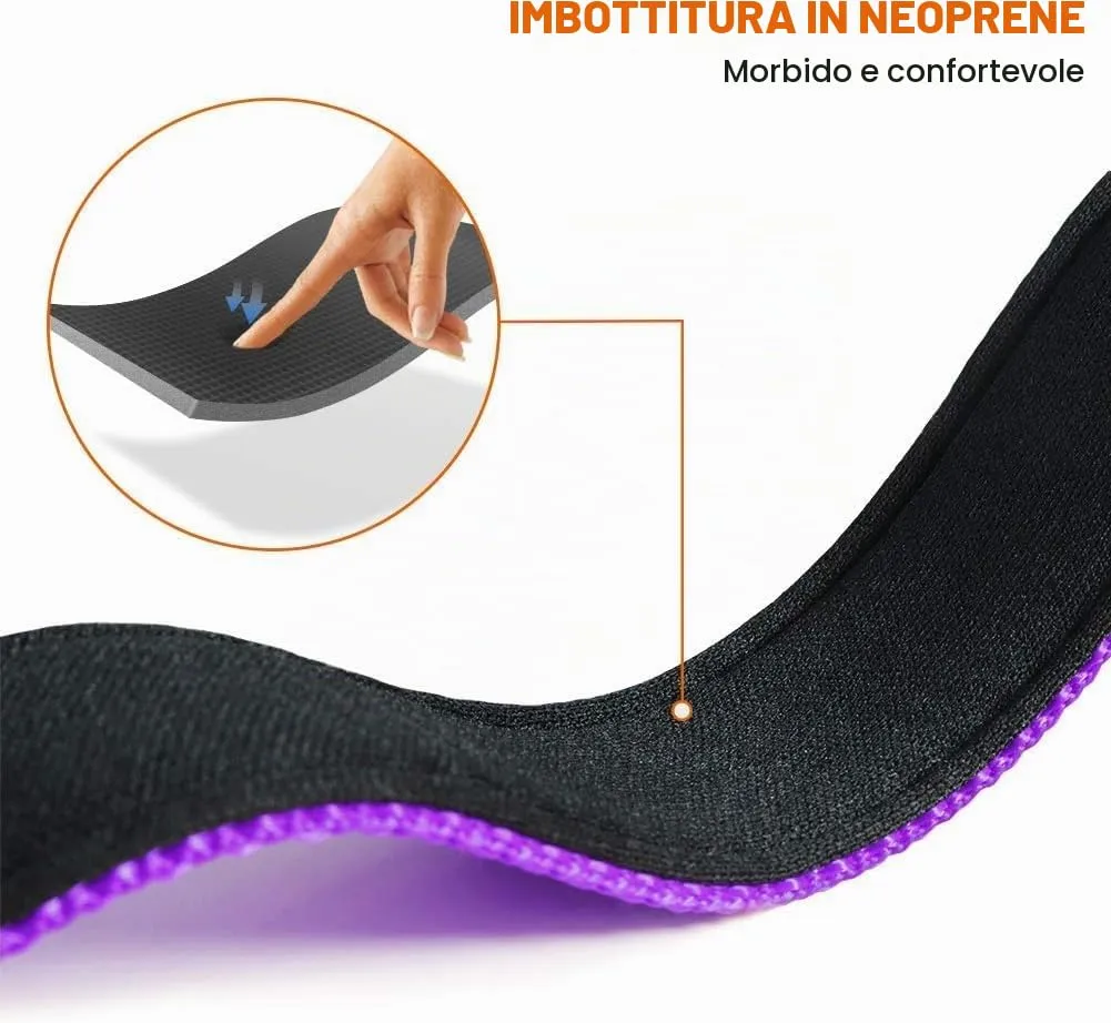Taglory Collare per Cani in Nylon Imbottito, Regolabile, Traspirante e Riflettente, Taglia L, Viola - immagine 4