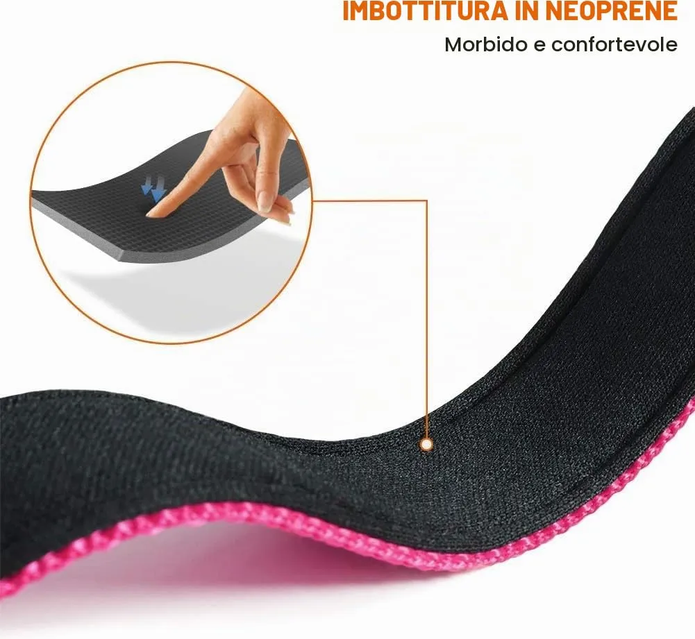 Taglory Collare per Cani in Nylon Imbottito Riflettente, Taglia L, Rosa Caldo - immagine 4