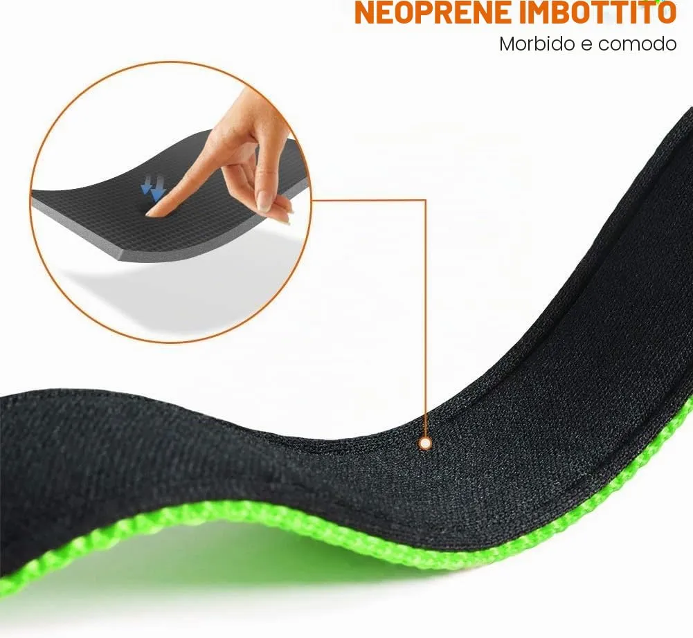 Taglory Collare per Cani in Nylon Imbottito, Regolabile e Riflettente, Verde, Taglia L - immagine 4