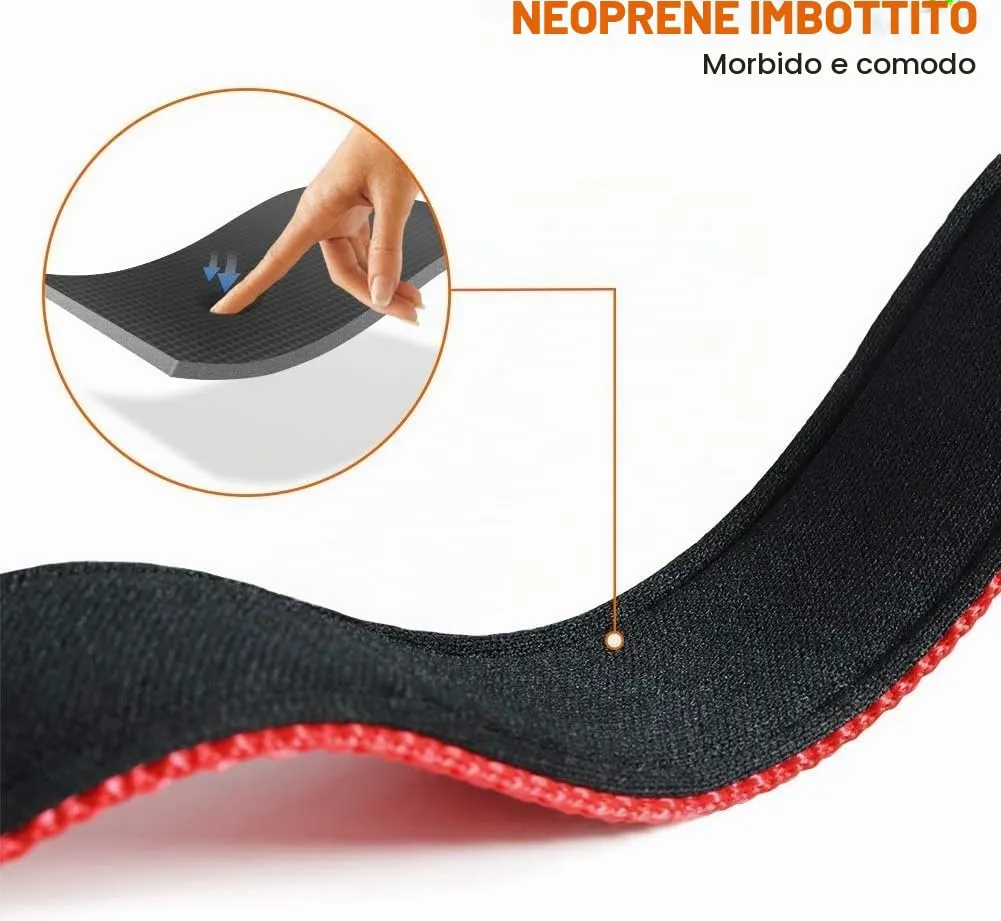 Taglory Collare per Cani in Nylon Imbottito, Regolabile e Riflettente, Taglia S, Rosso - immagine 4