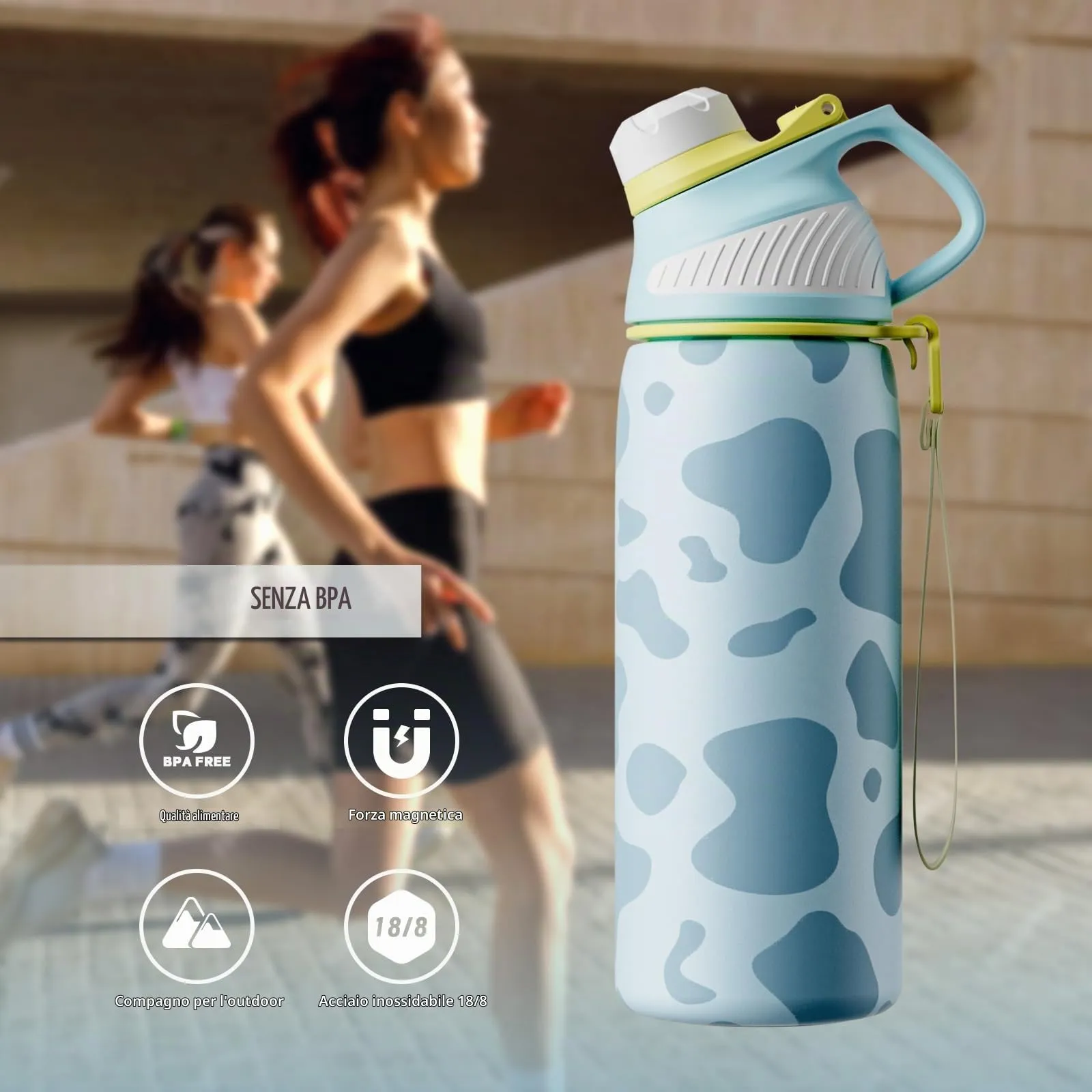 Fjbottle Borraccia Sportiva in Acciaio Inox, 1 L, con Coperchio Magnetico - immagine 5