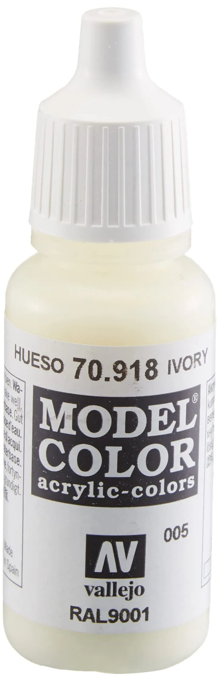 Vallejo 70.918 Acrylic Matte Color, Ivory, 17 ml - immagine 1
