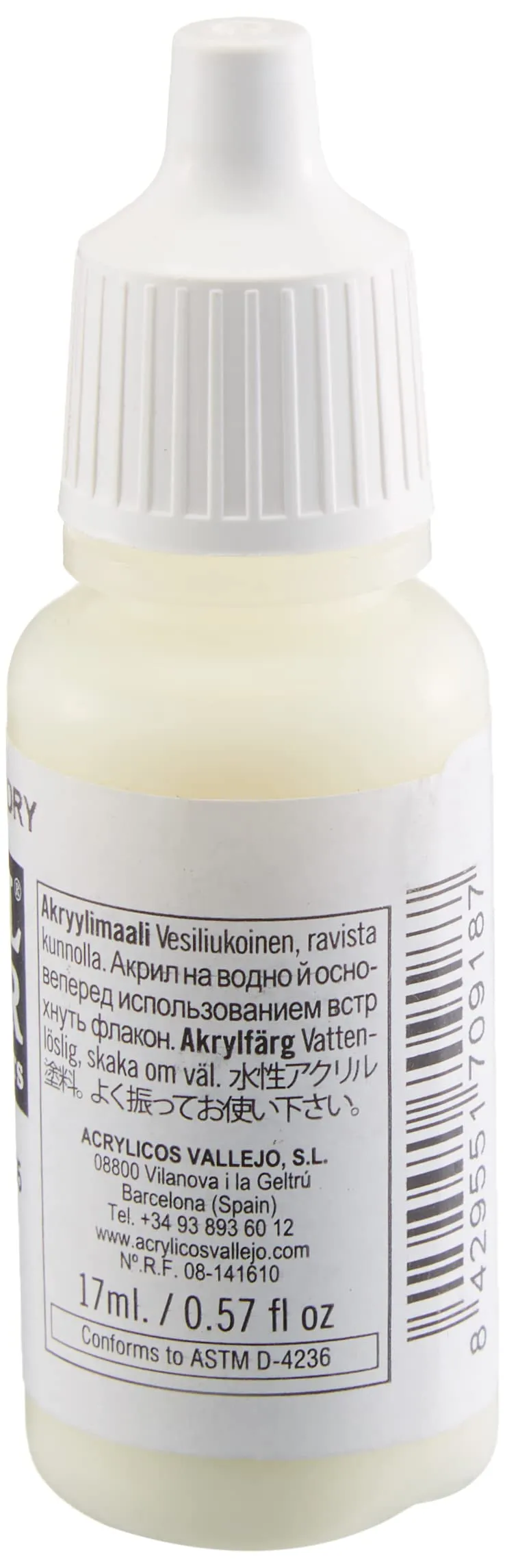 Vallejo 70.918 Acrylic Matte Color, Ivory, 17 ml - immagine 3