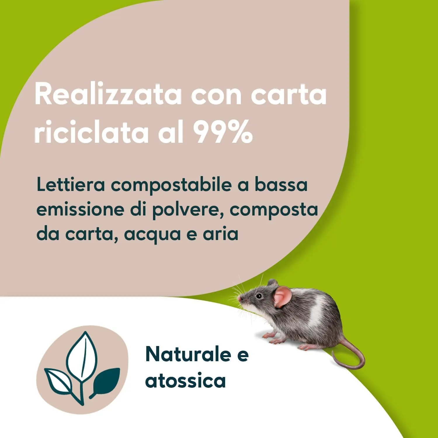 Back-2-Nature Lettiera 99% carta riciclata, 10 l - immagine 4